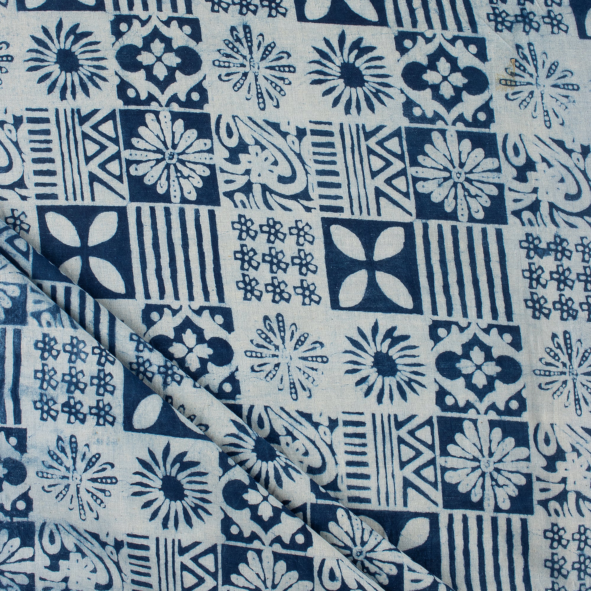 Premium Quality Indigo Blue Block Print Fabric