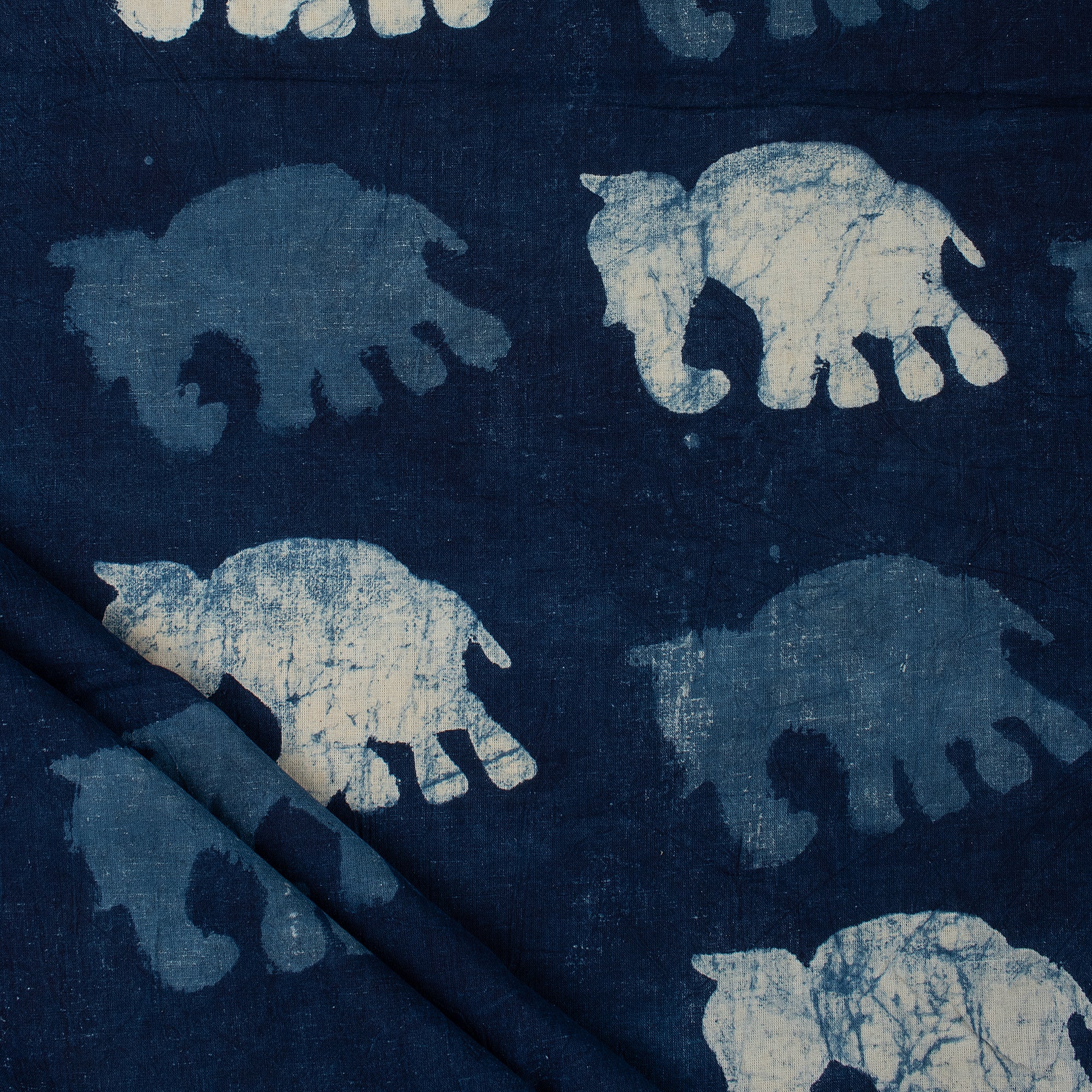 Indian Indigo Hand Block Printed Fabric Online