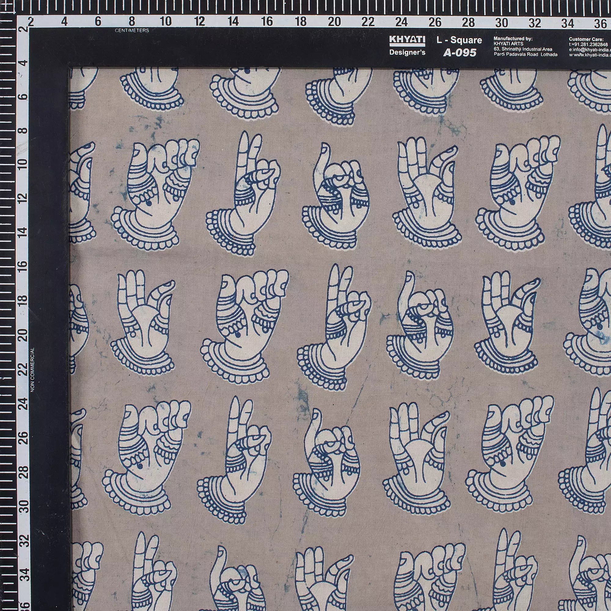 Decorative Block Printed Indian Cotton Kashish Fabric