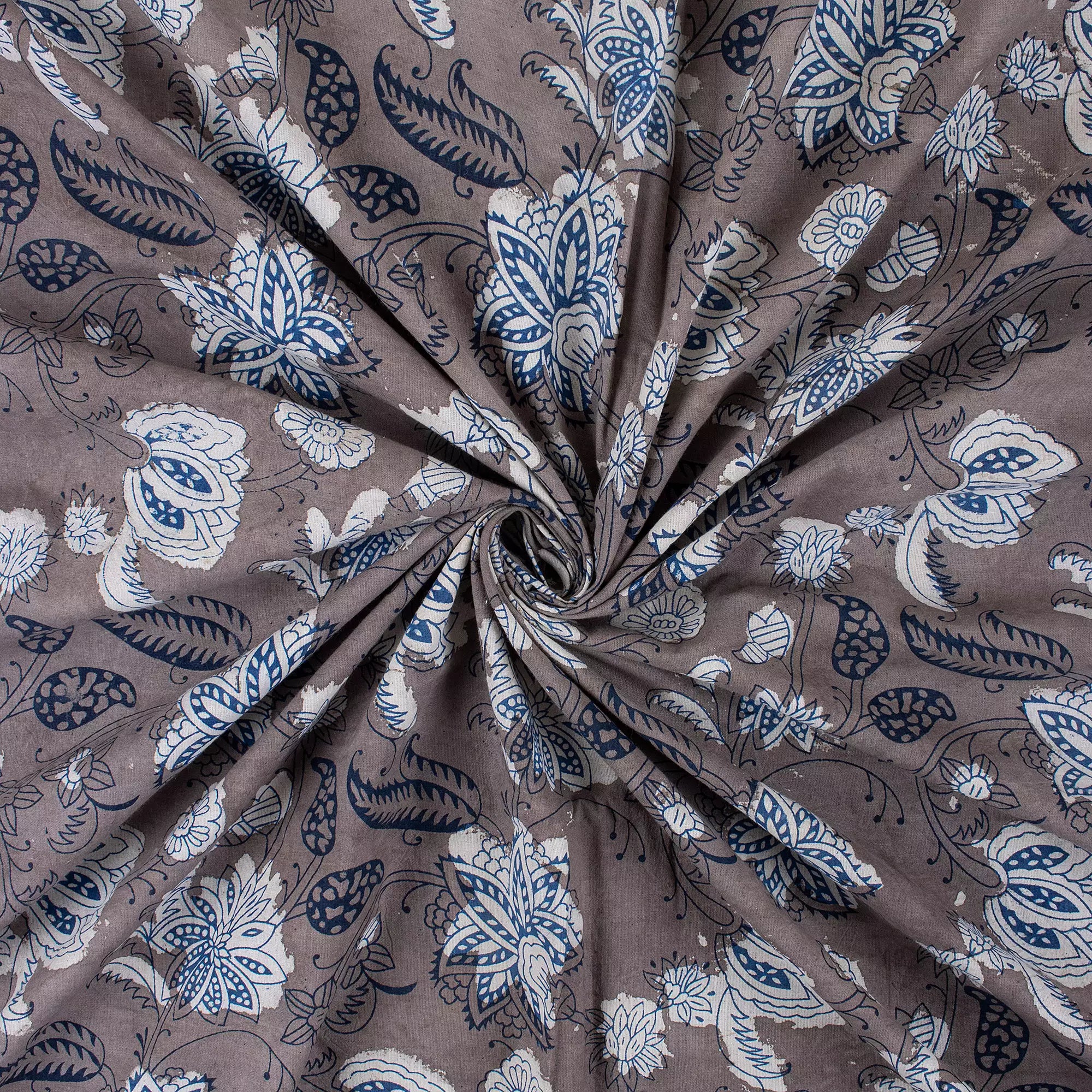 Beautiful Block Printed Floral Kashish Fabric