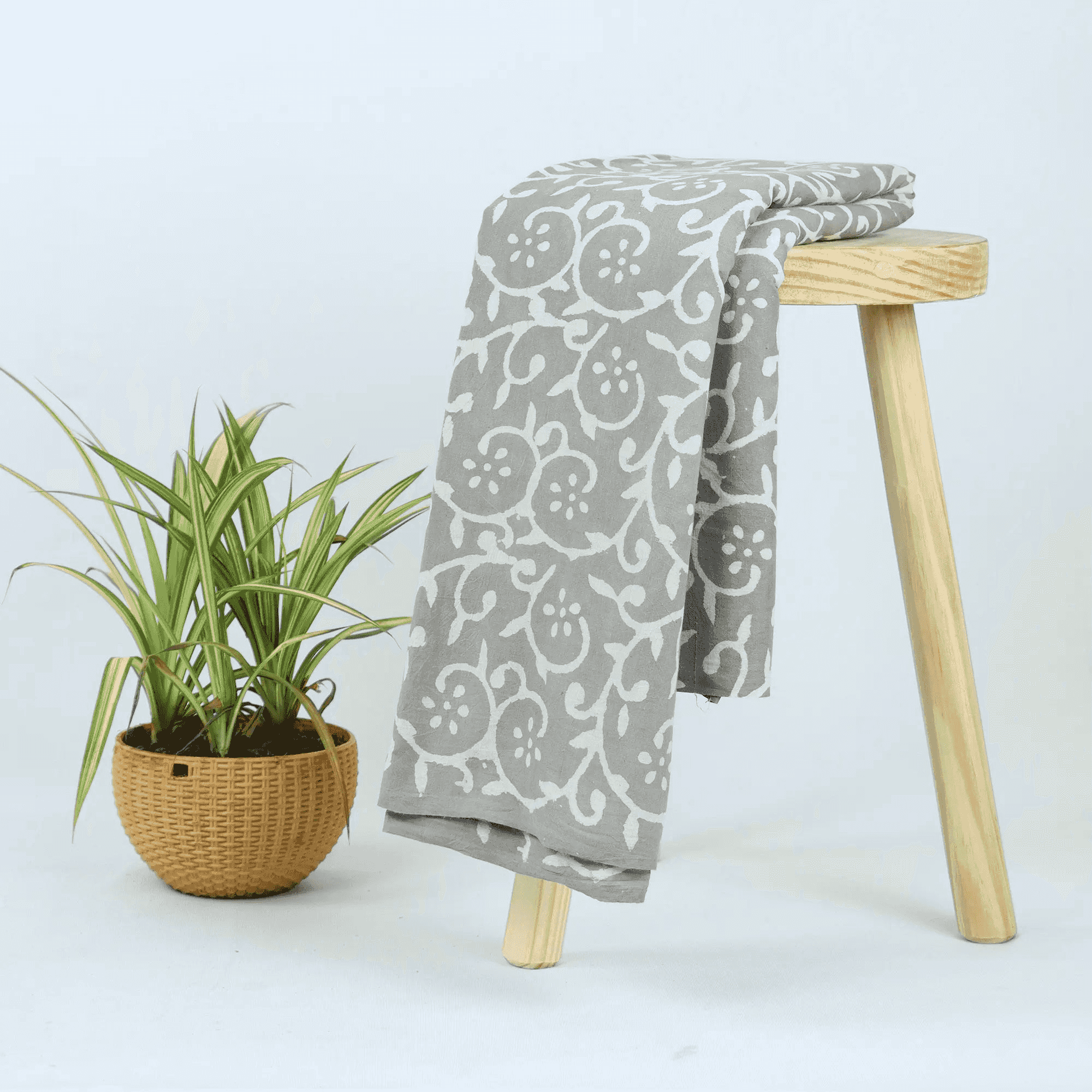 Kashish Floral Print Organic Cotton Fabric