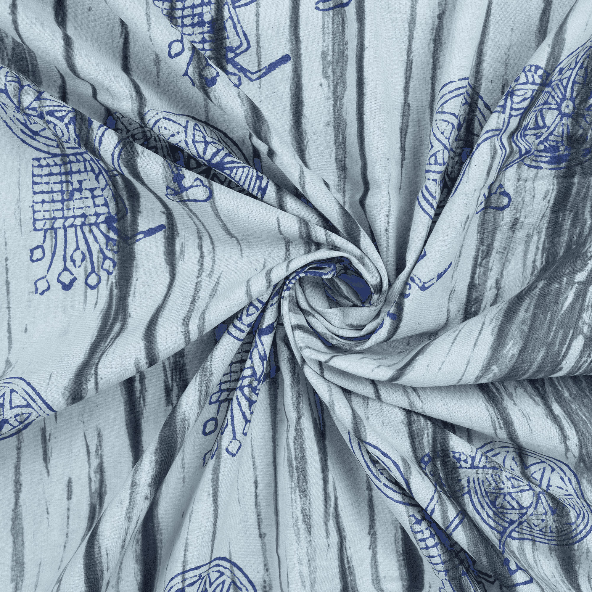 Kashish Bicycle Print Cotton Fabric Material Online