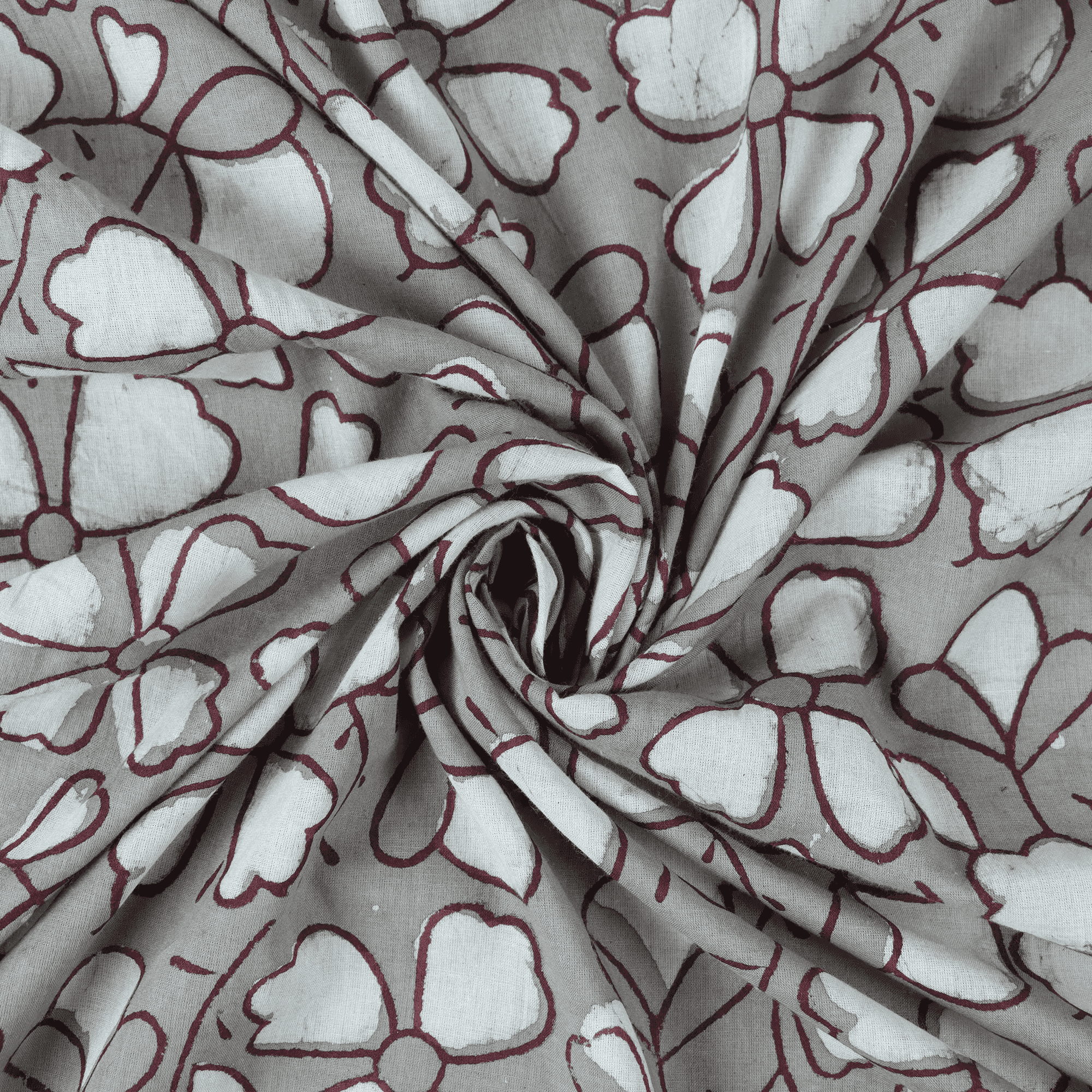 Kashish Organic Cotton Fabric Floral Print Silk