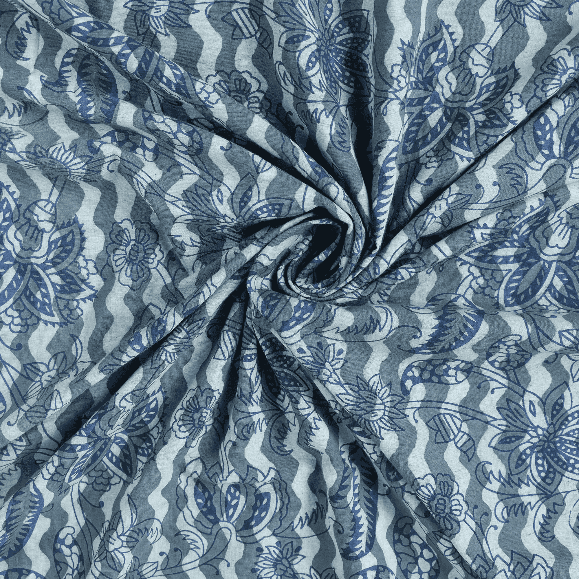 Kashish Wave Print Pure Cotton Fabric