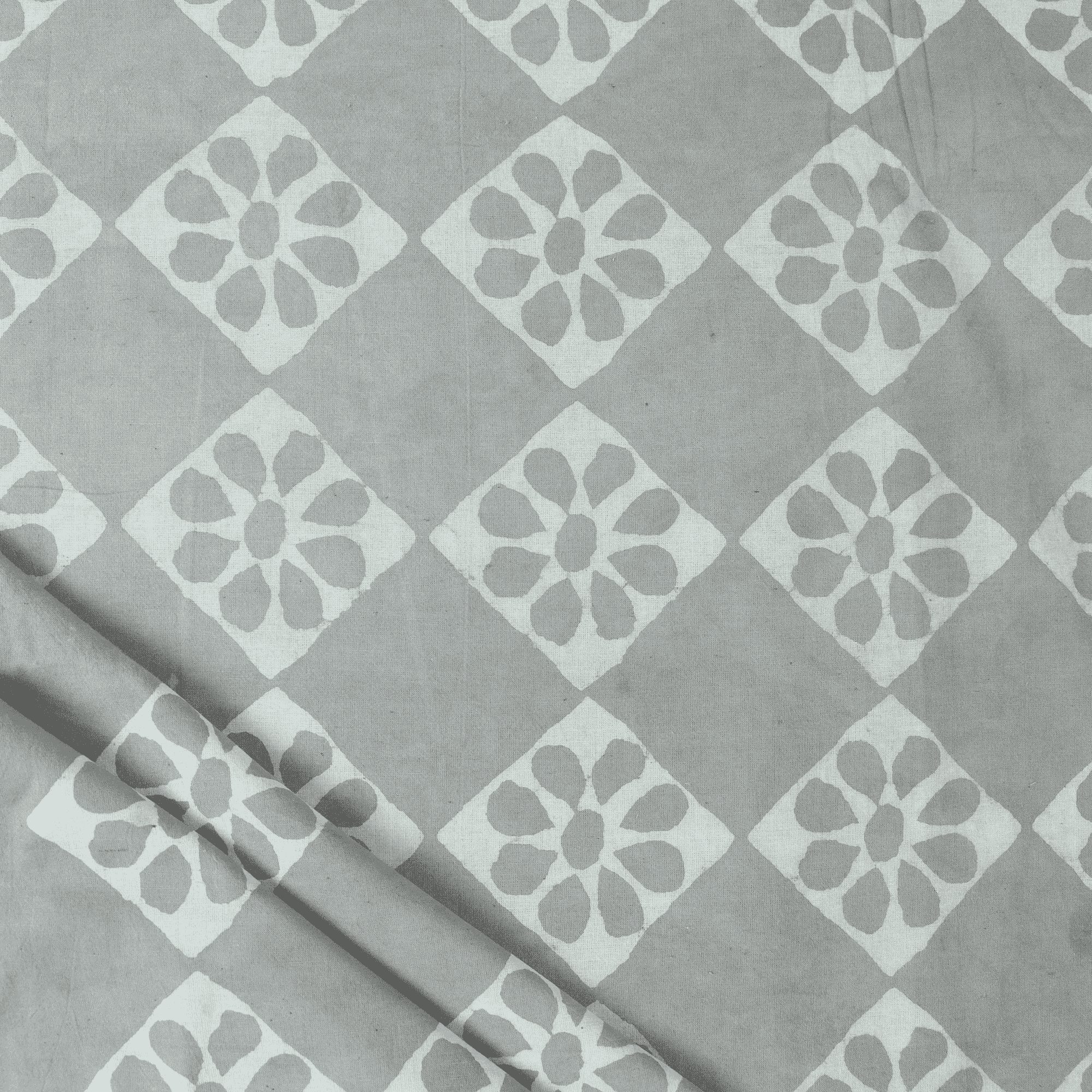 Kashish Diamond Floral Print Cotton Fabric