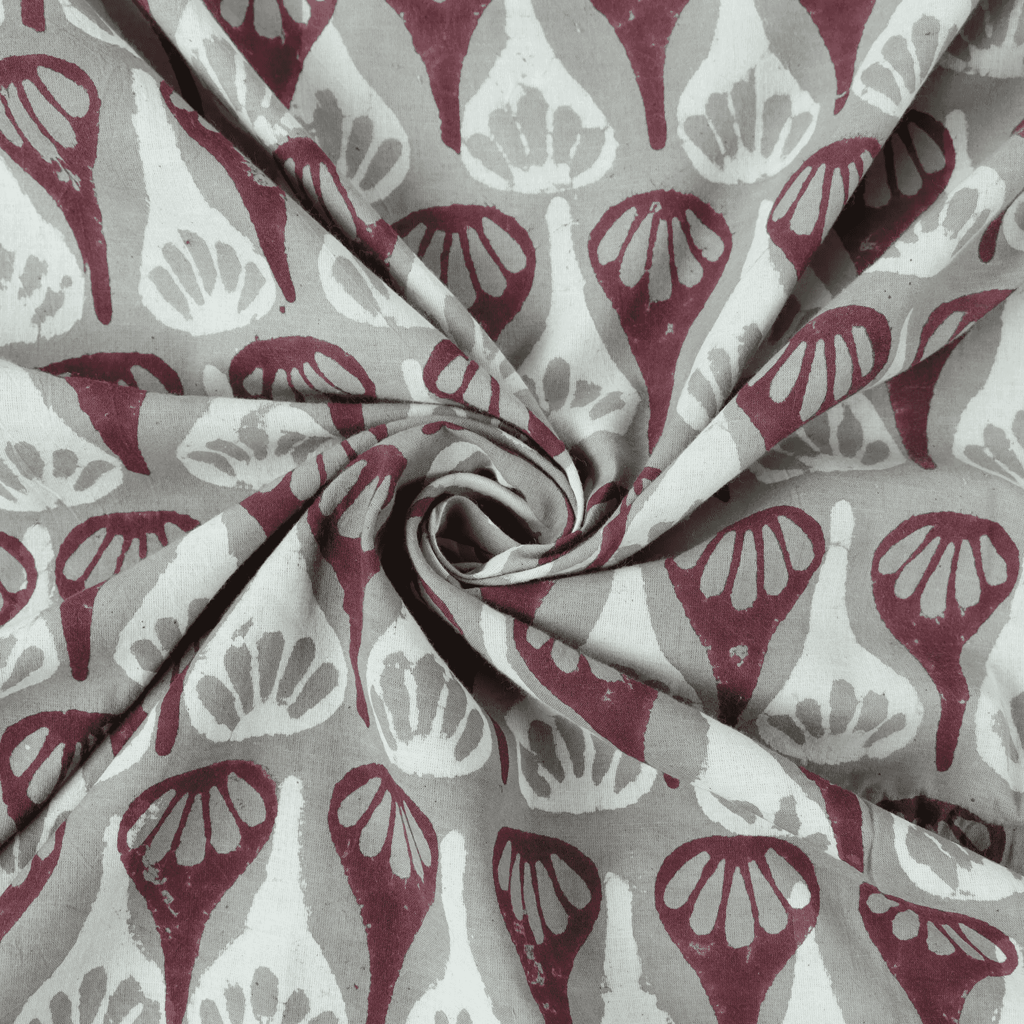Red Kashish Abstract Print Fabric