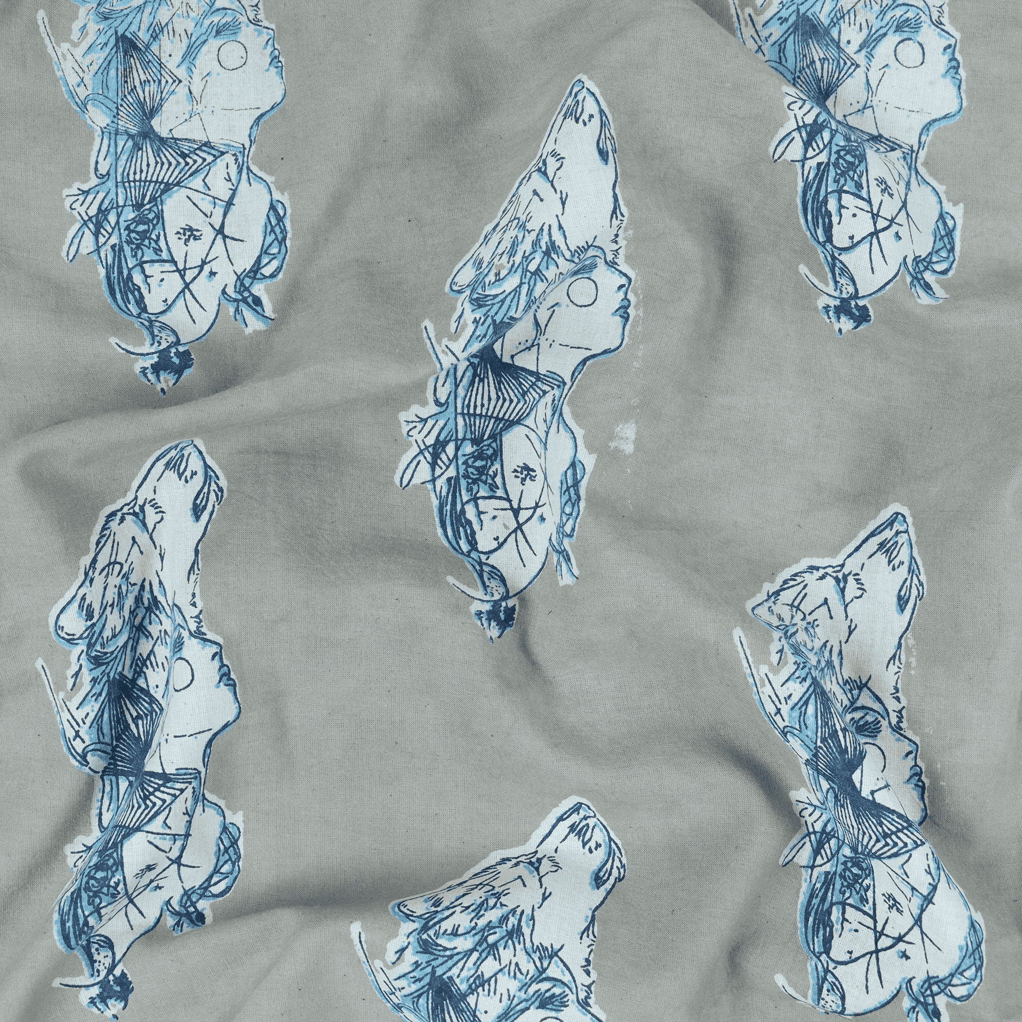 Animal Abstract Kashish Block Print Fabric