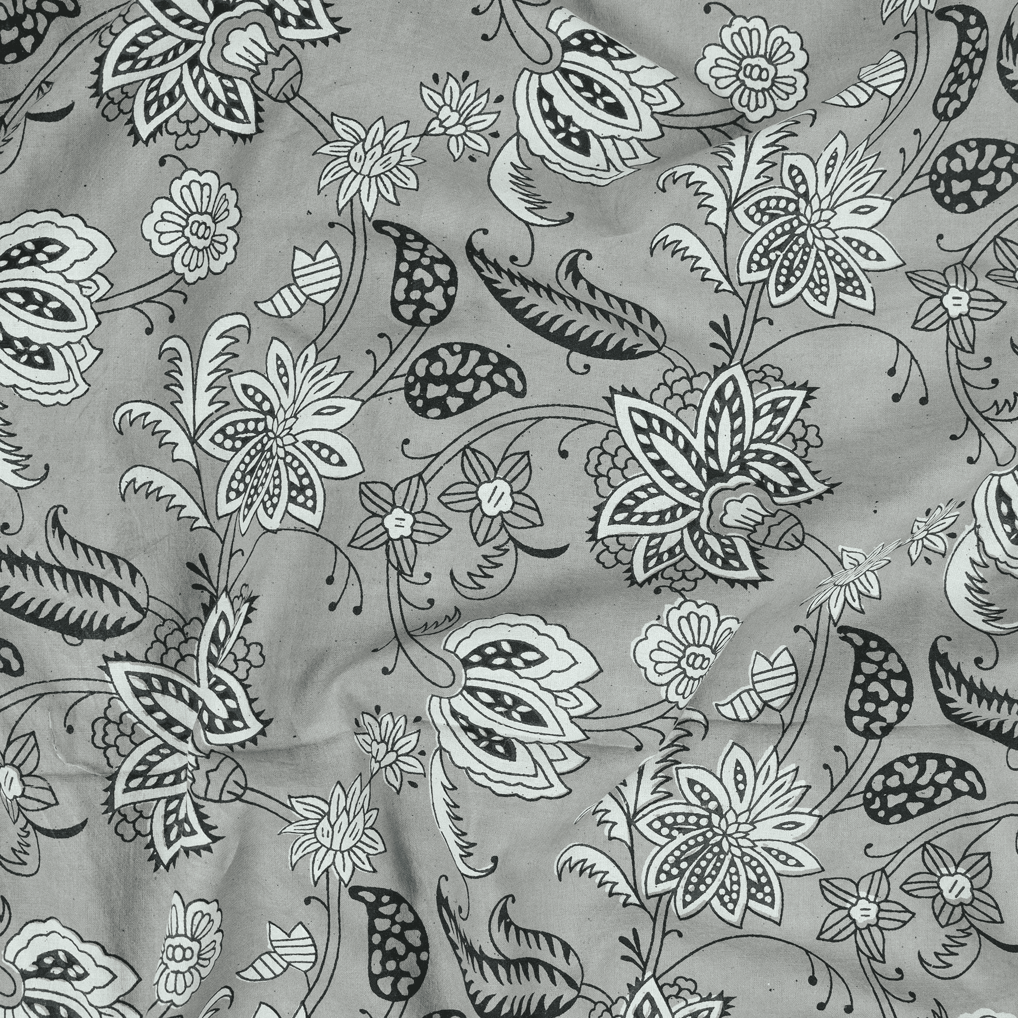 Kashish Mud Resist Floral Dabu Print Fabric