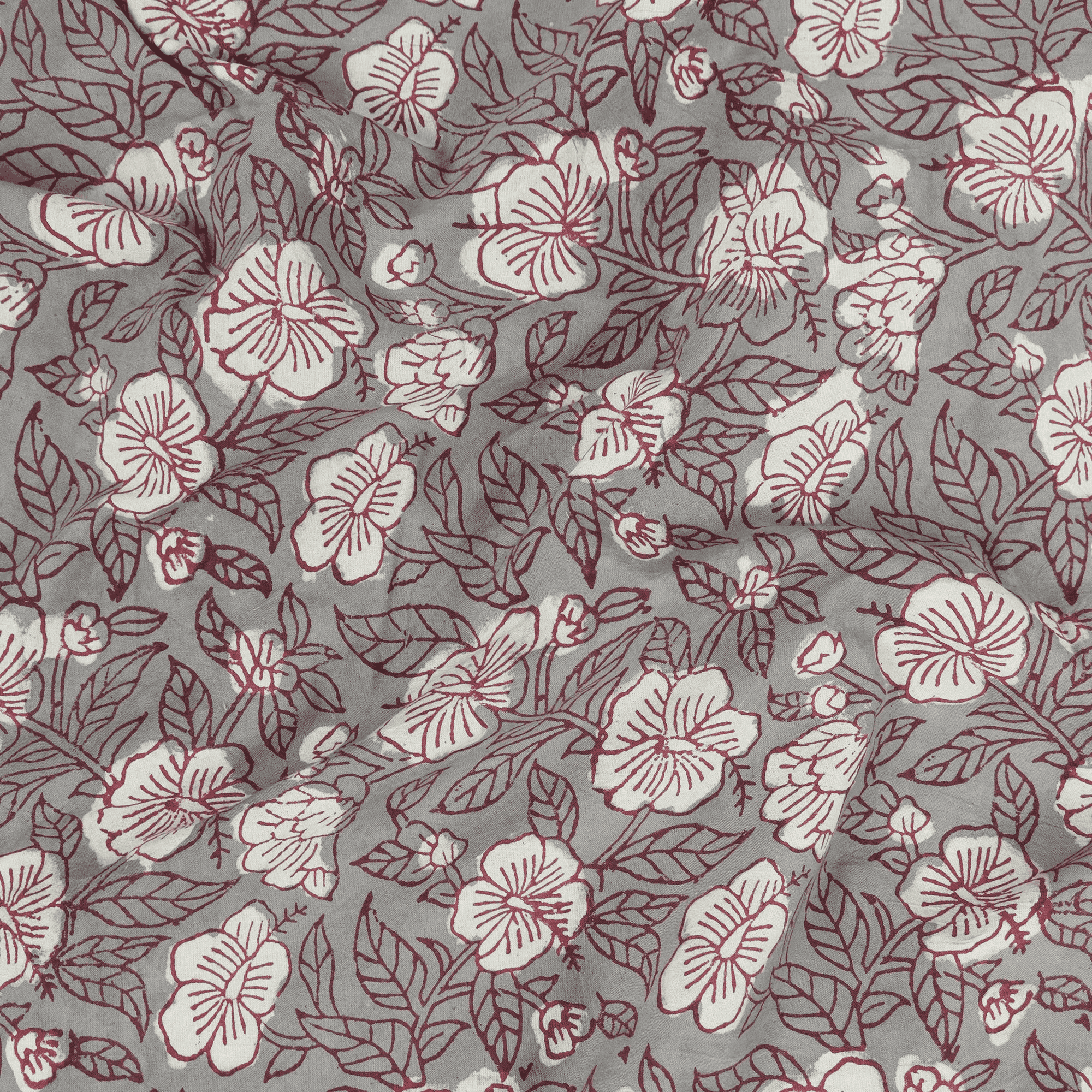 Indian Floral Kashish Hand-Blocked Fabric