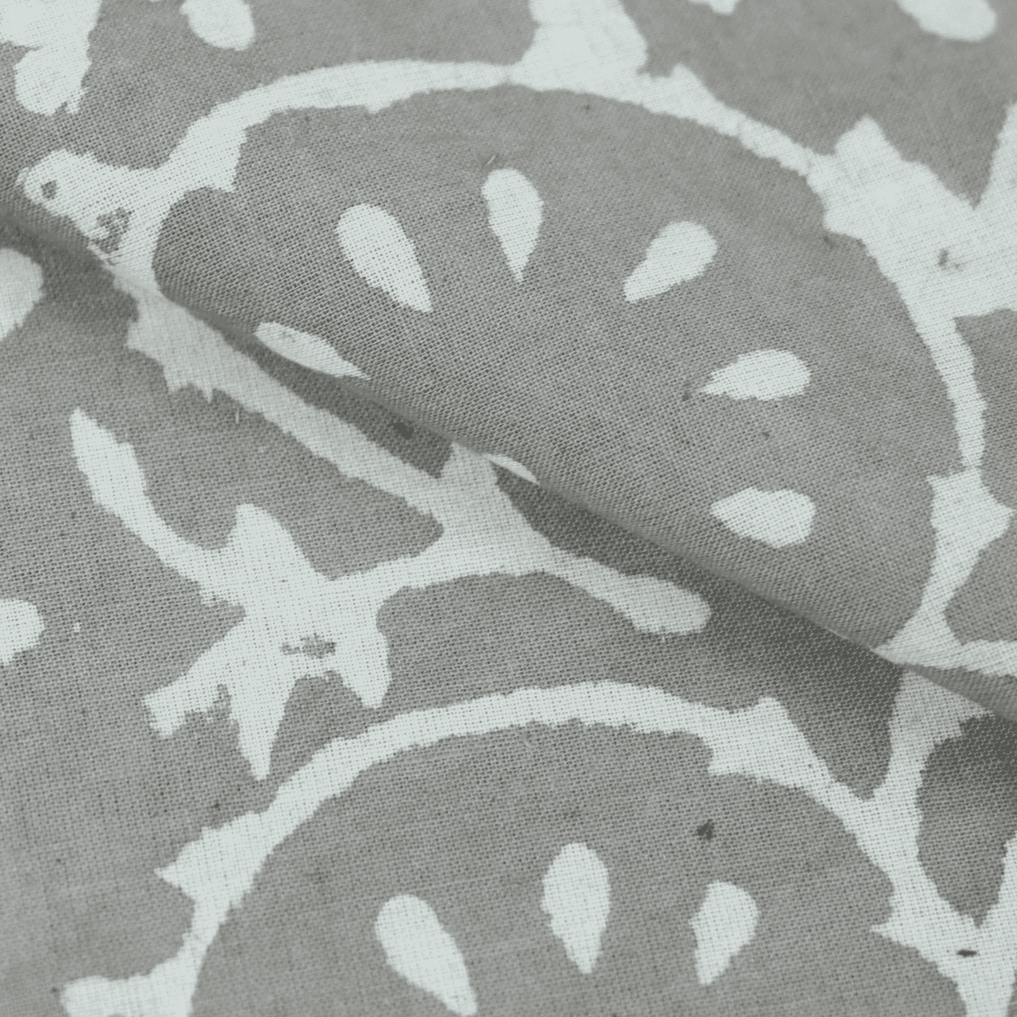 Tan Grey Kashish Jaipur Block Print Fabric