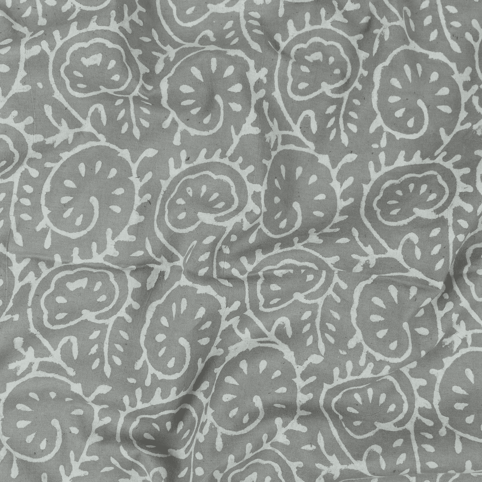 Tan Grey Kashish Jaipur Block Print Fabric