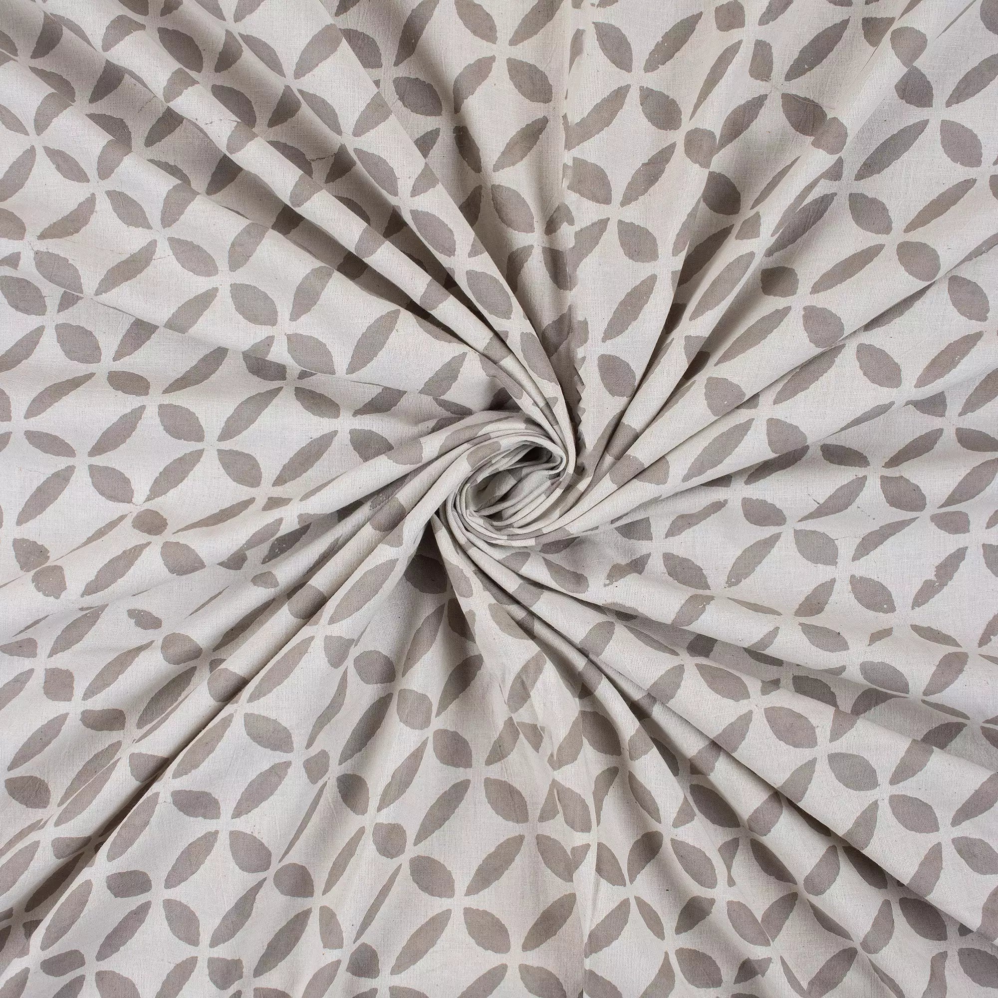 Geometric Hand Block Kashish Cotton Fabric
