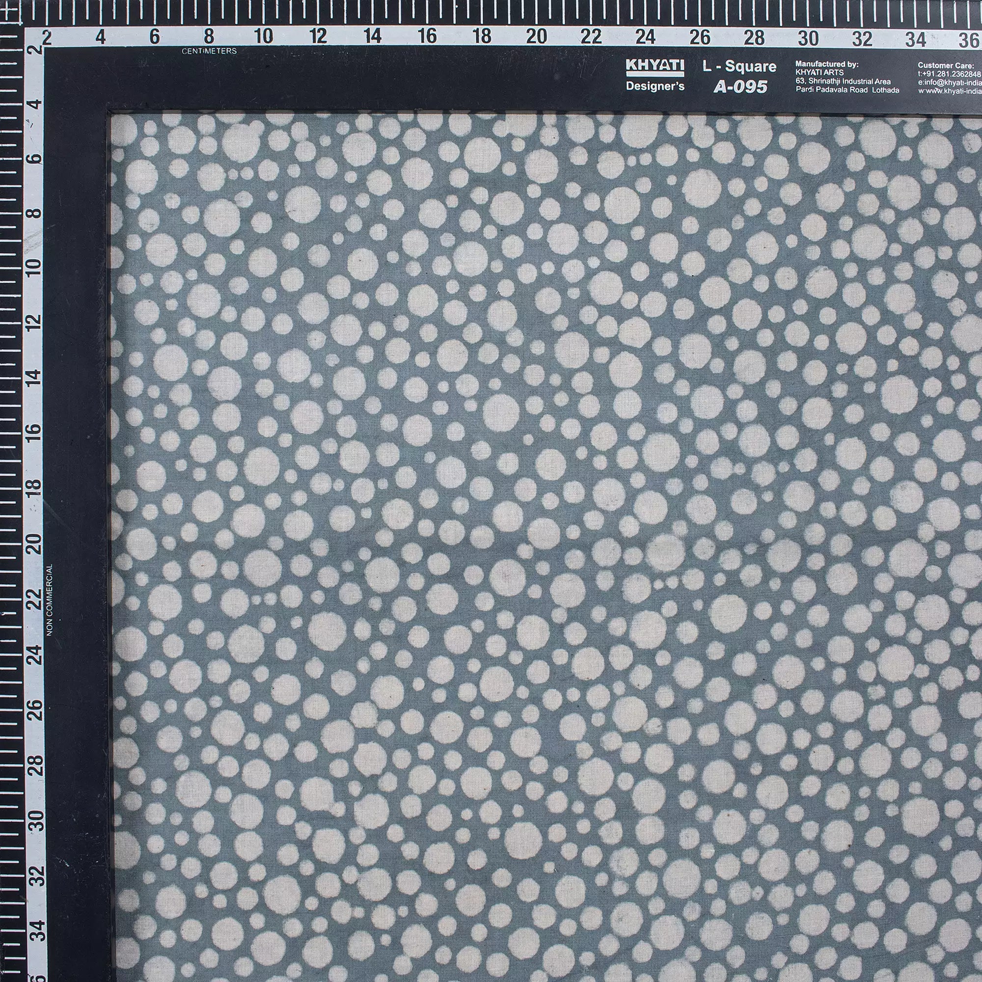 Blue Polkas Dots Printed Cotton Kashish Running Fabric