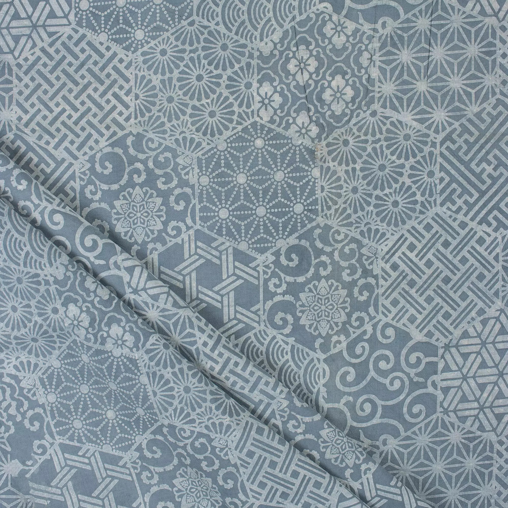 Blue Geometric Kashish Indian Fabric for Clothing