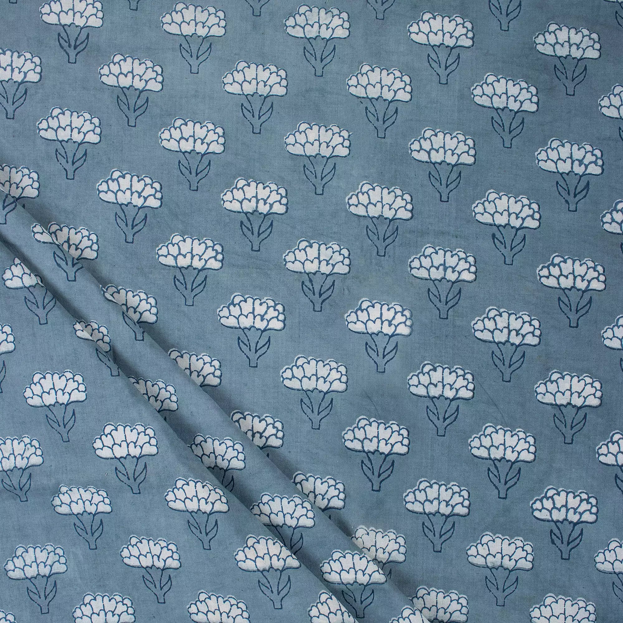 Floral Printed Handmade Pure Cotton Kashish Fabric