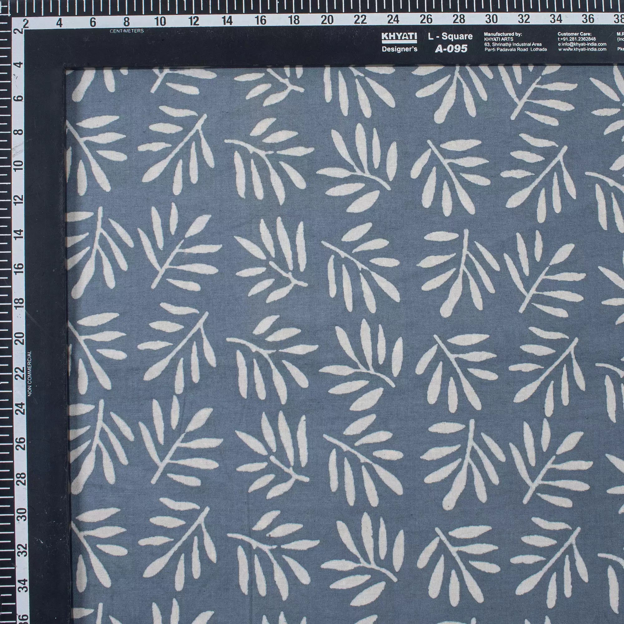 Leaf Hand Block Printed Kashish Fabric By the Yard