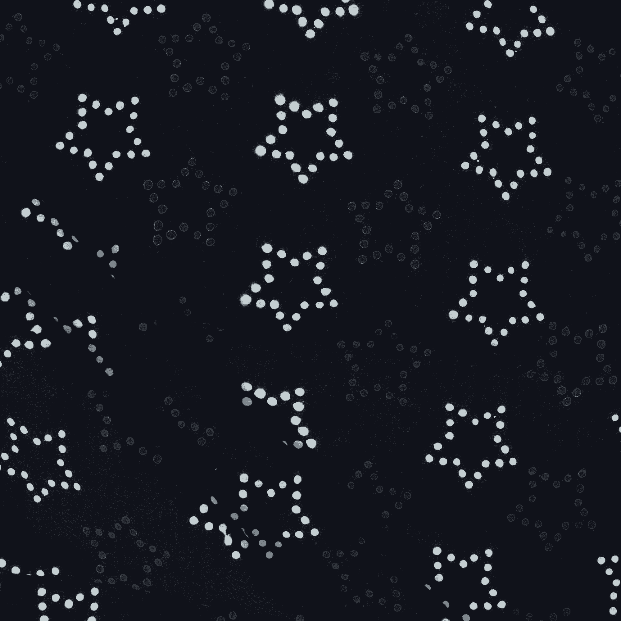 Black Cotton Fabric with White Star Printed Cotton Cloth