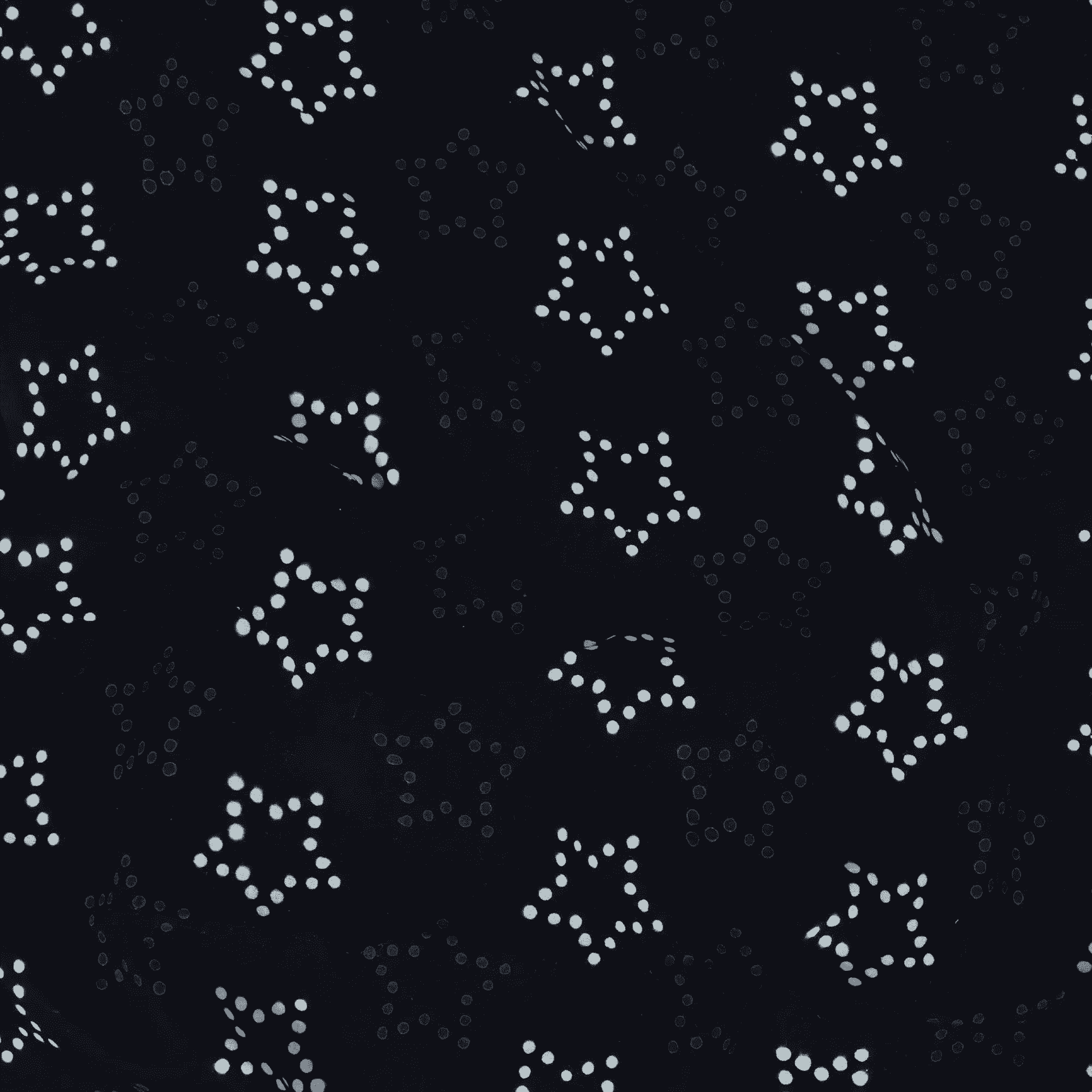 Black Cotton Fabric with White Star Printed Cotton Cloth