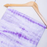 White Lavender Clouds Cotton Tie Dye Material Fabric