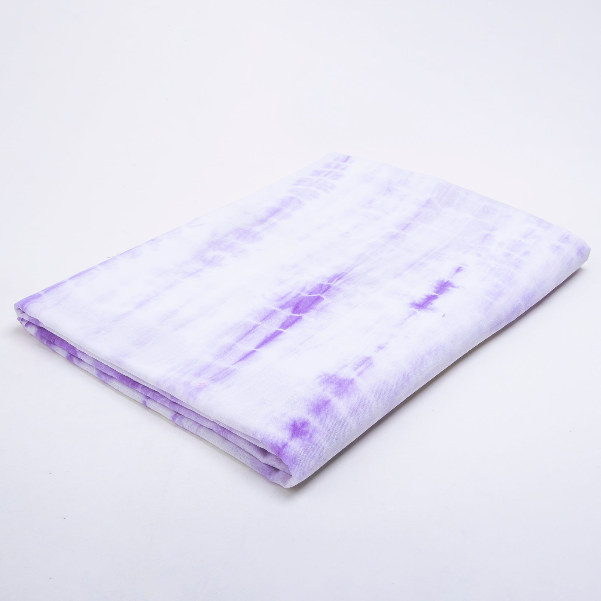 White Lavender Clouds Cotton Tie Dye Material Fabric