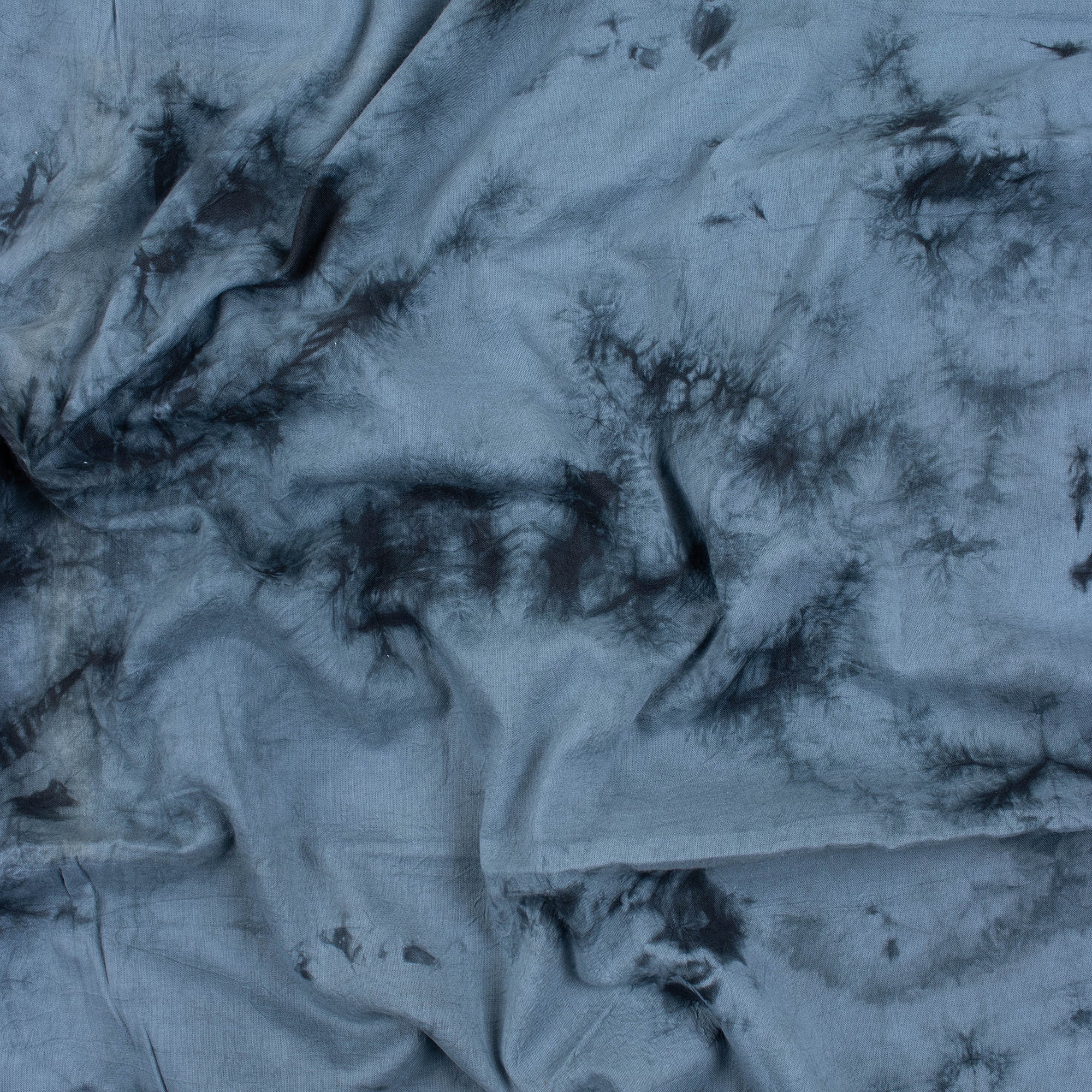 Blue Tie Dye Organic Cotton Shibori Fabric