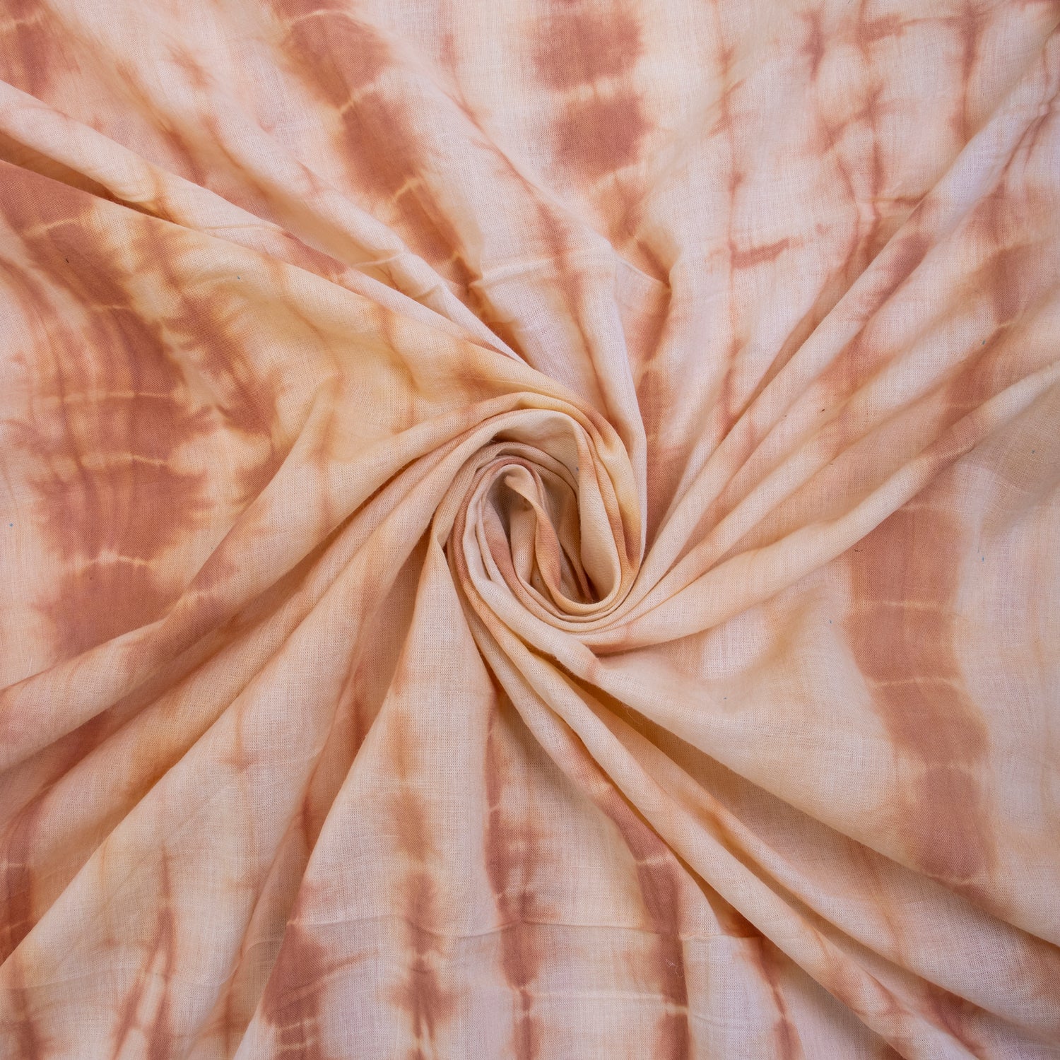 Brown Handmade Soft Cotton Tie n Dye Fabric