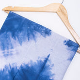 Lagoon Blue Tie Dye Jaipur Block Print Fabric