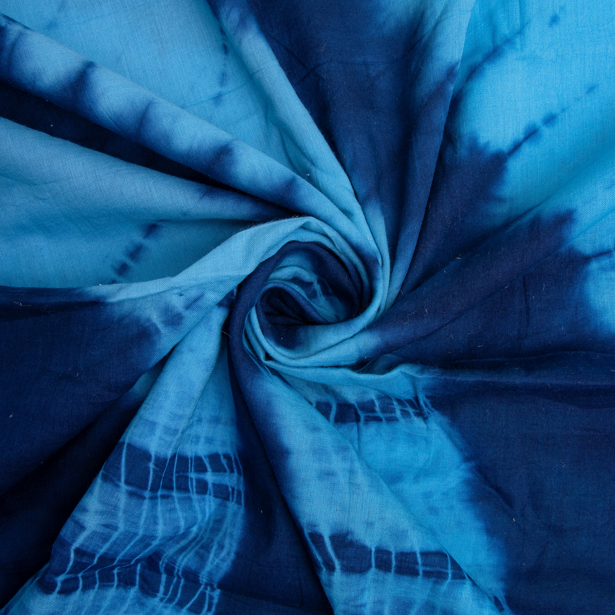 Light Blue Handmade Cotton Shibori Cloth