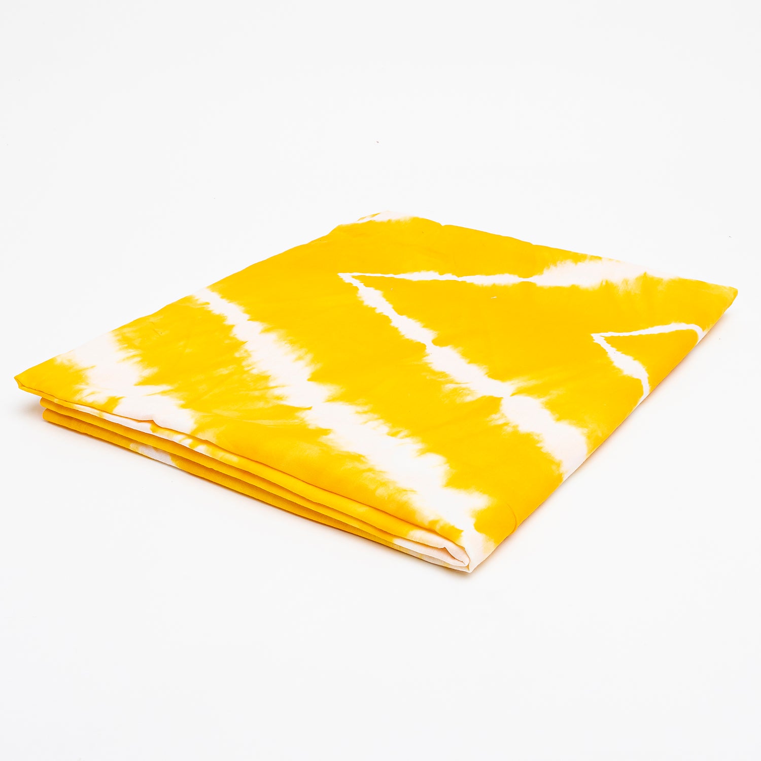 Handmade Cotton Solid Yellow Tie Dye Fabric