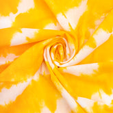Handmade Cotton Solid Yellow Tie Dye Fabric