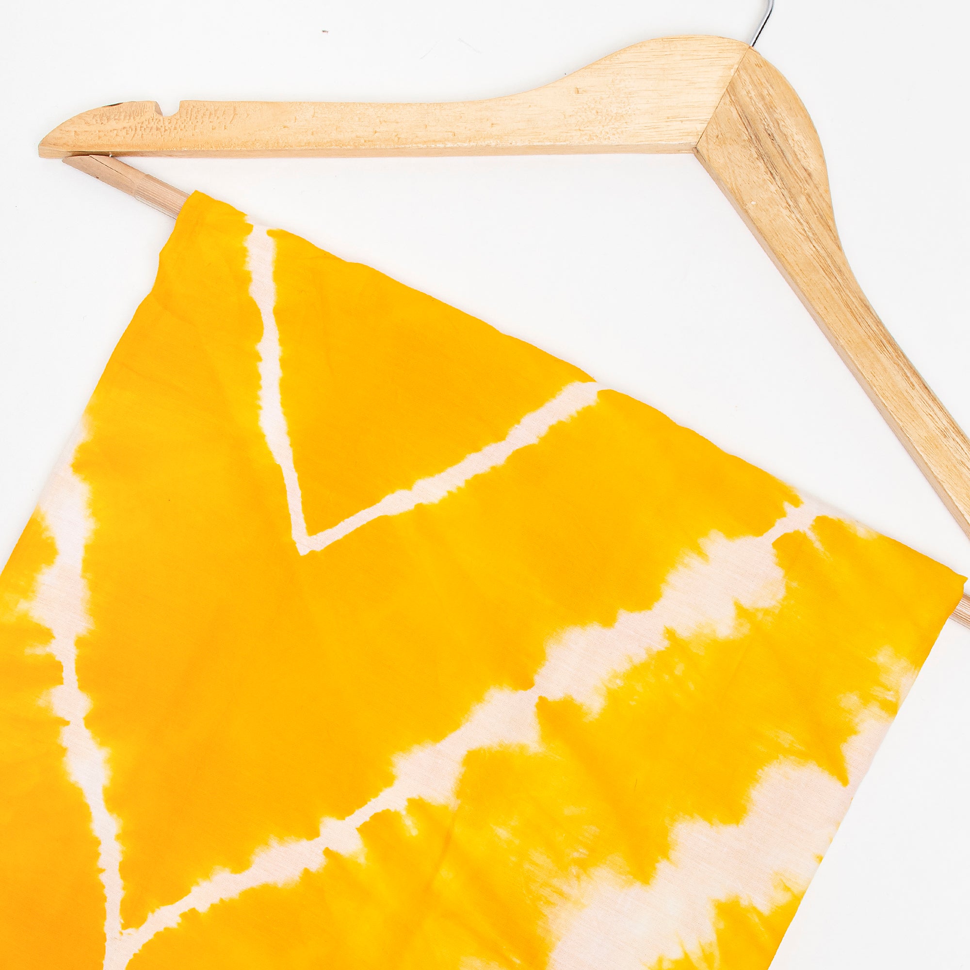 Handmade Cotton Solid Yellow Tie Dye Fabric