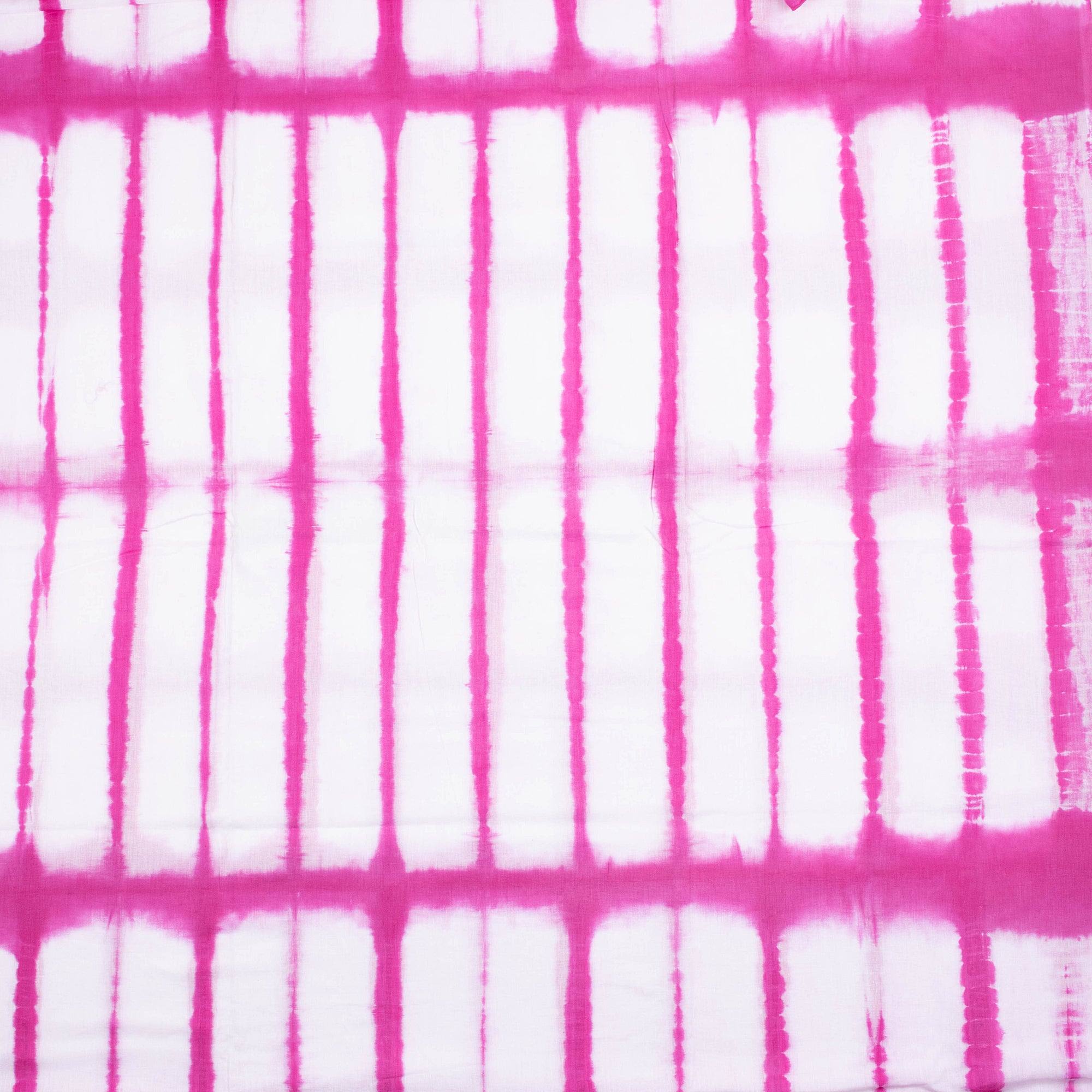 Pink Striped Natural Hand Dyed Pure Cotton Tie Dye Fabric for Kurta