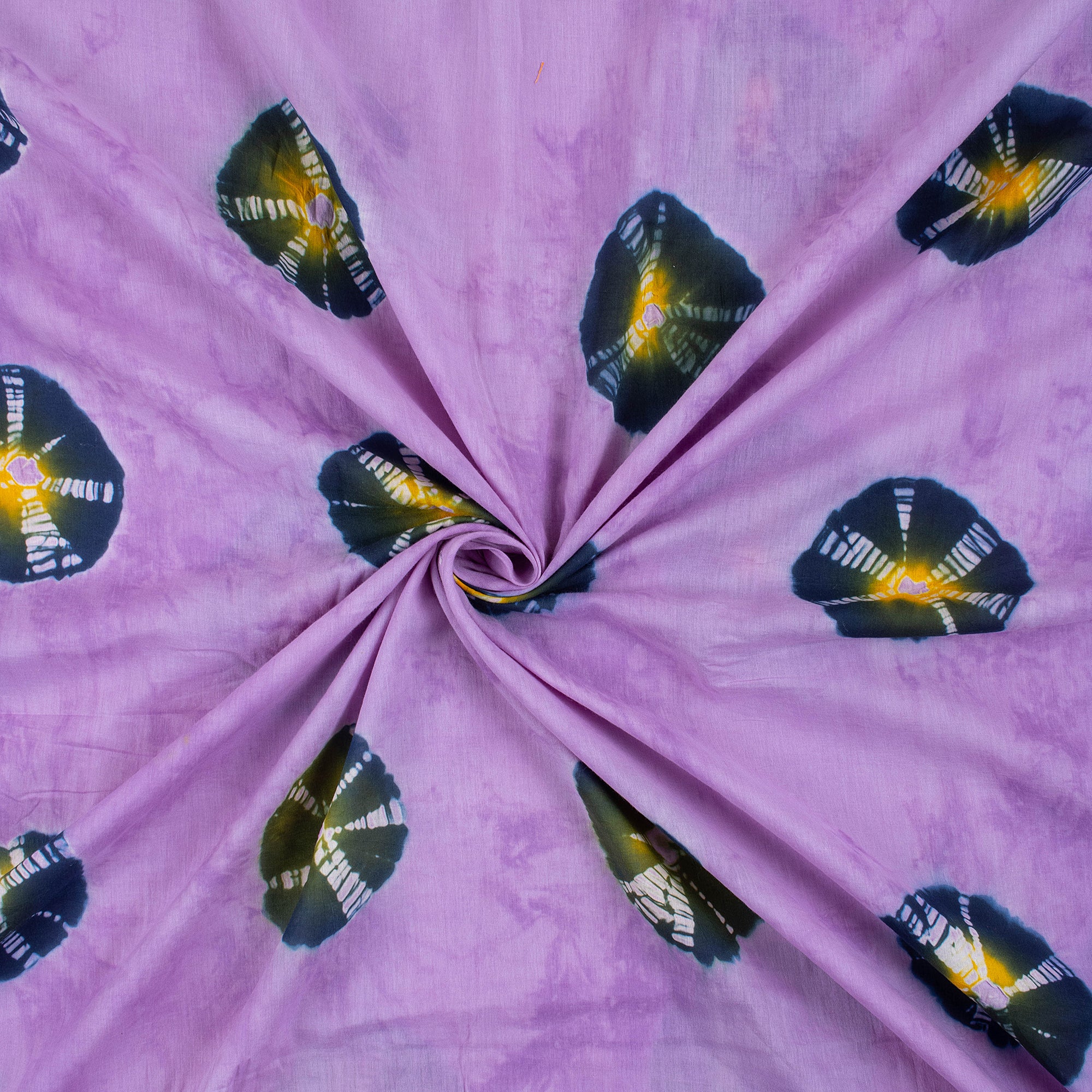 Polka Dots Pure Cotton Tie Dye Shibori Fabric