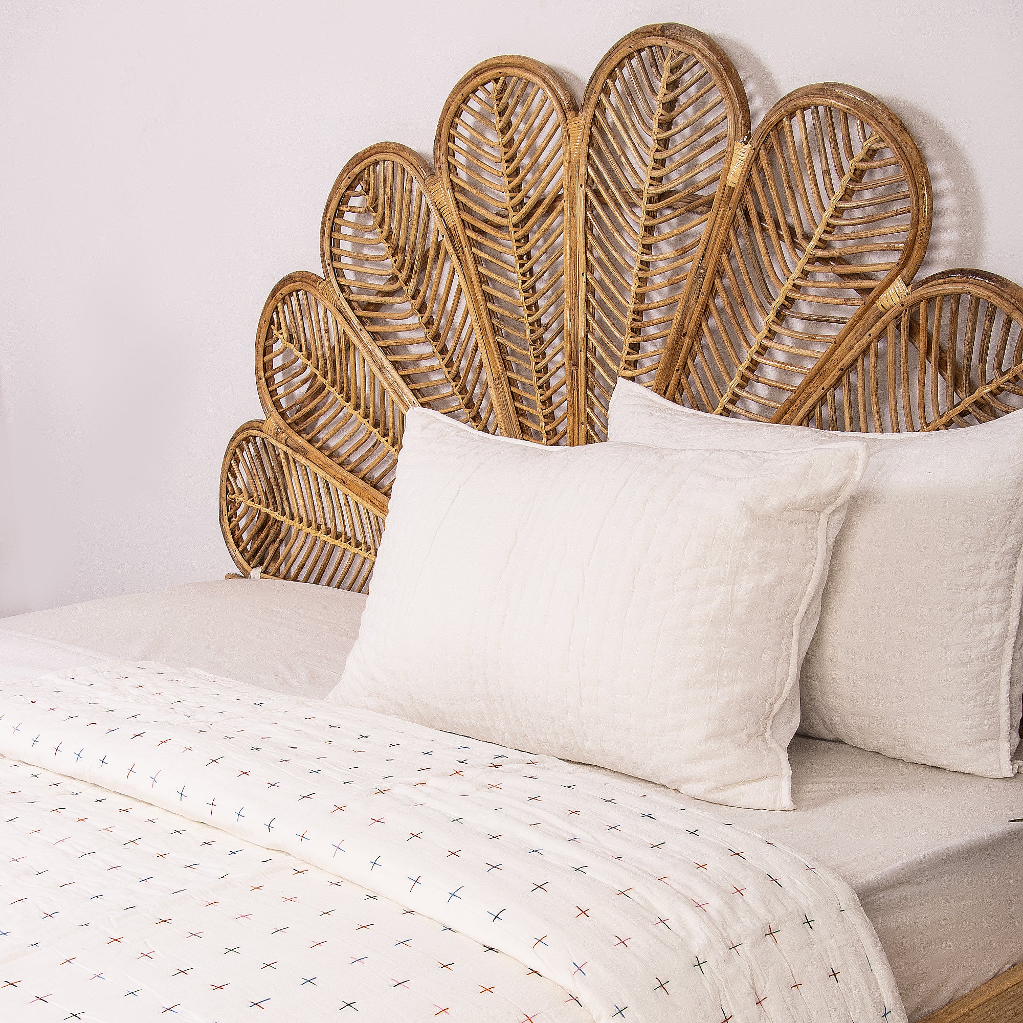 Indian Handmade Kantha Stitched Quilt Blanket