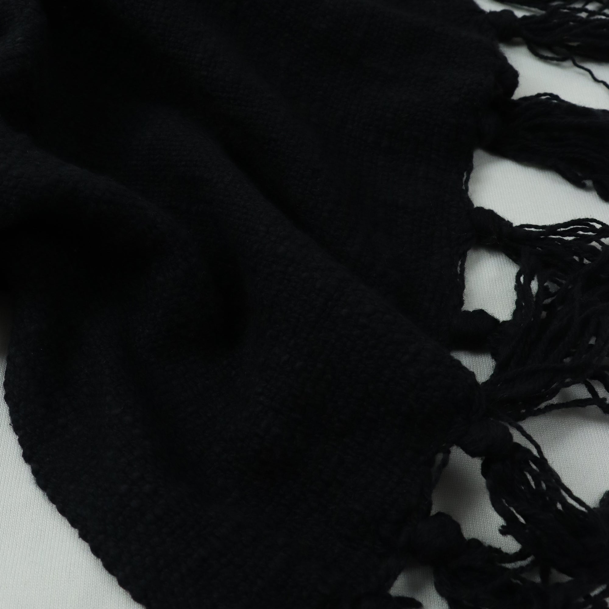 Solid black Soft Cotton Home Decorative Throw Blanket