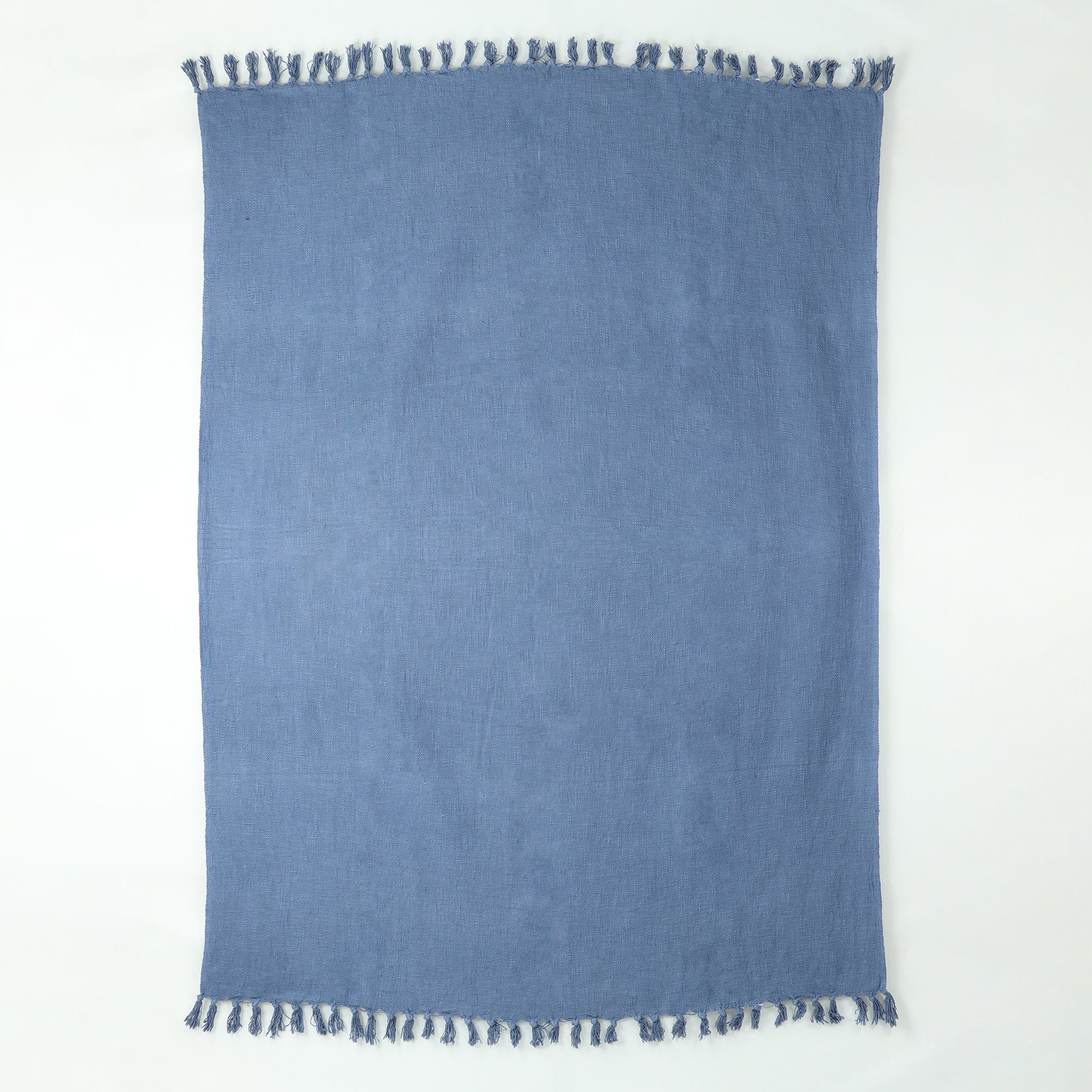 Premium Blue Throw Blanket Cotton For Home Decor