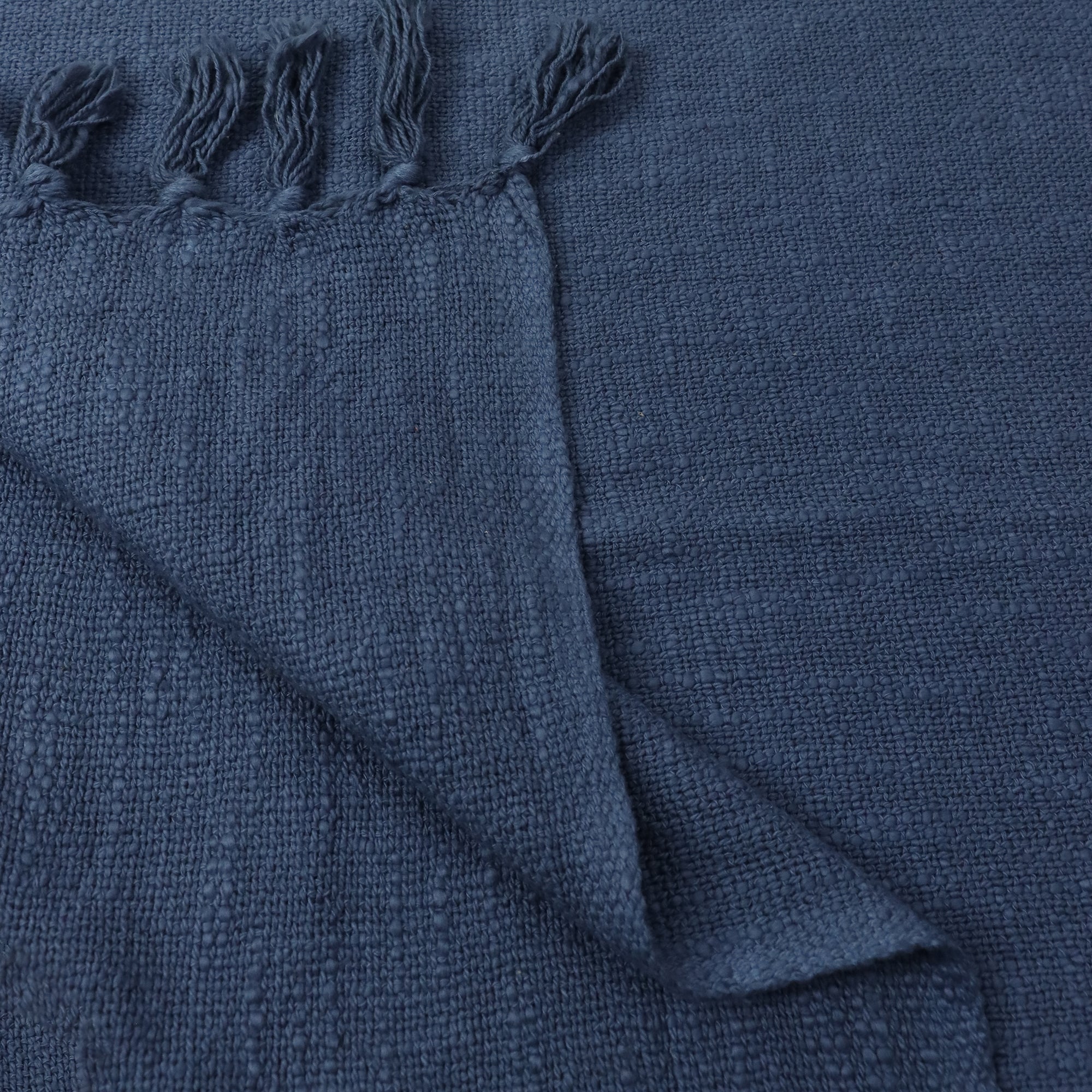 Premium Blue Throw Blanket Cotton For Home Decor