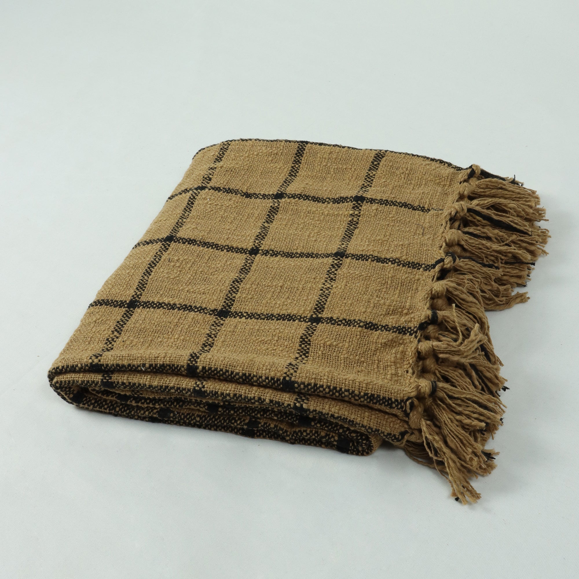 Premium Black Stripes Cotton Couch Throw Blanket