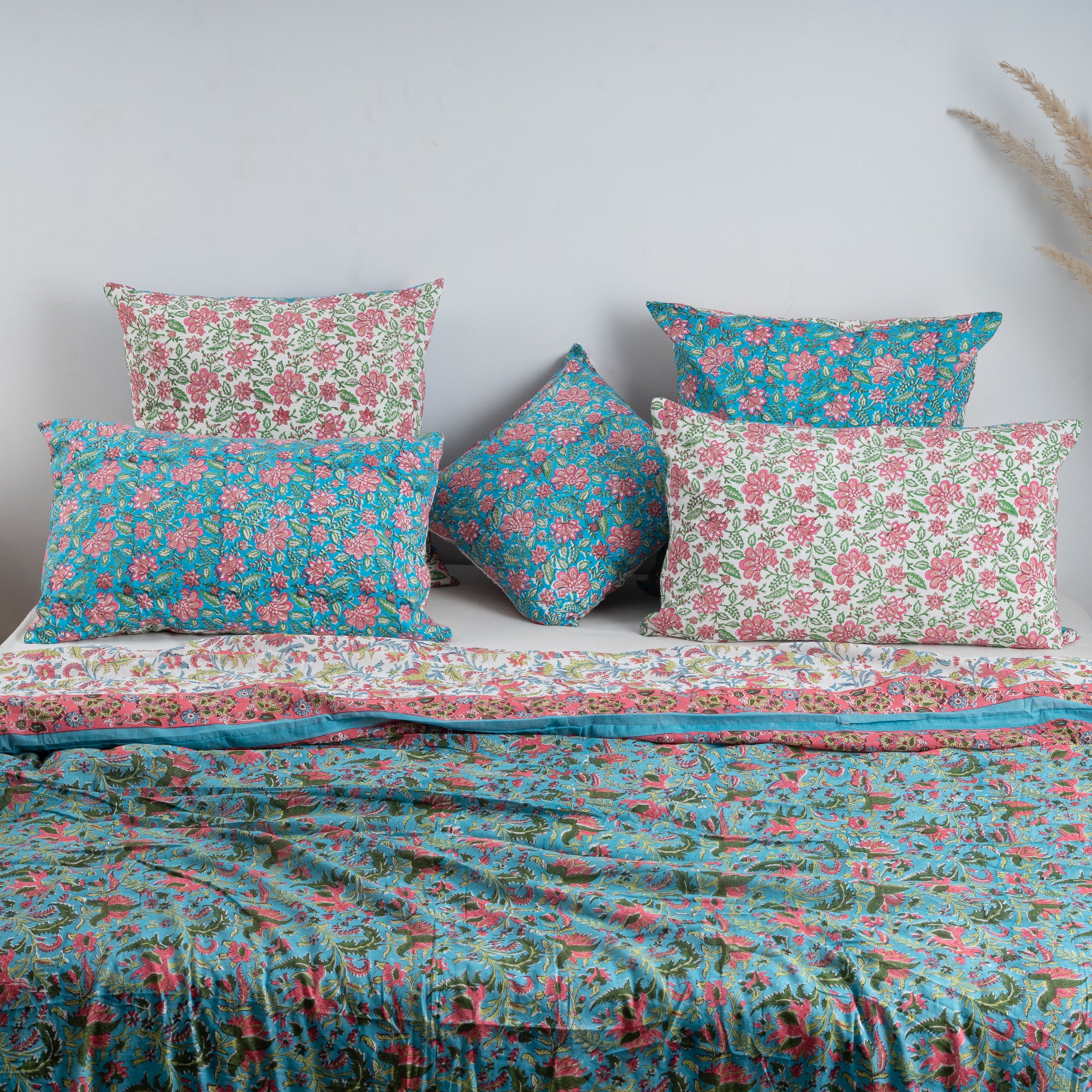 Sky Blue Blanket Cover Double Bed & Pillow Cover Set