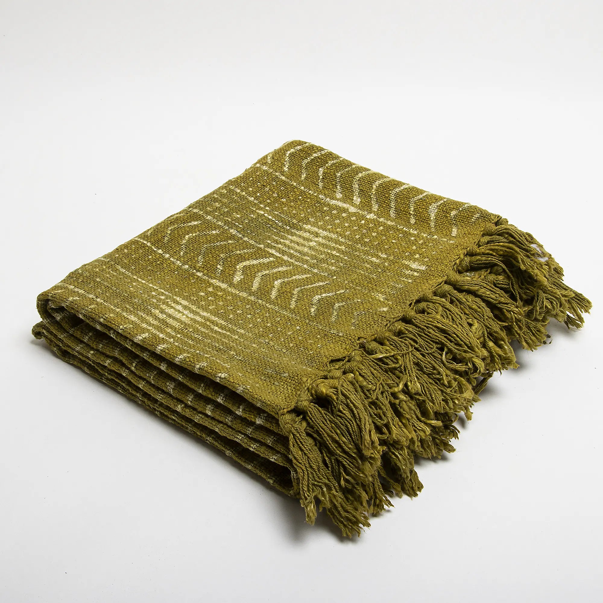 Handmade Pure Dark Green Throw Blanket For Home Decor