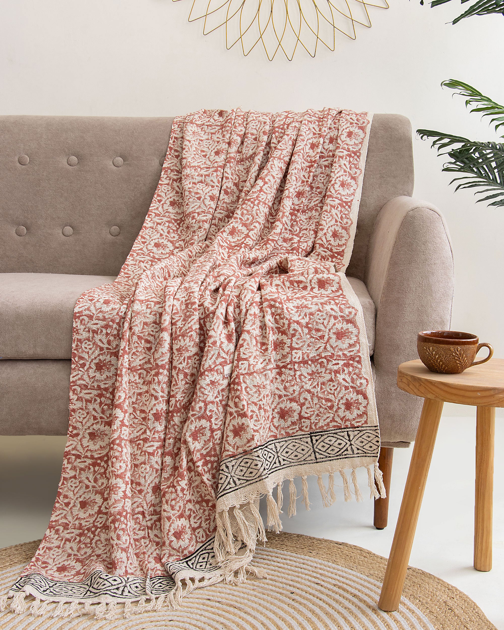 Multicolor Floral Soft Cotton Cute Throw Blanket Online