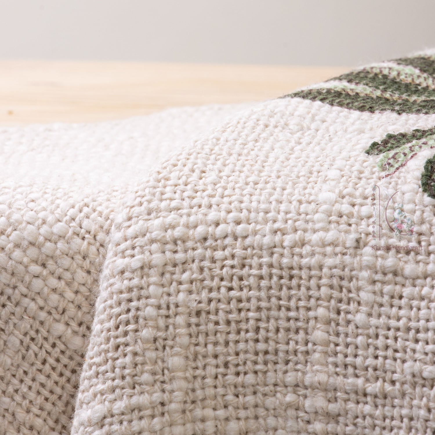Palm Print White Throw Blanket For Home Decor