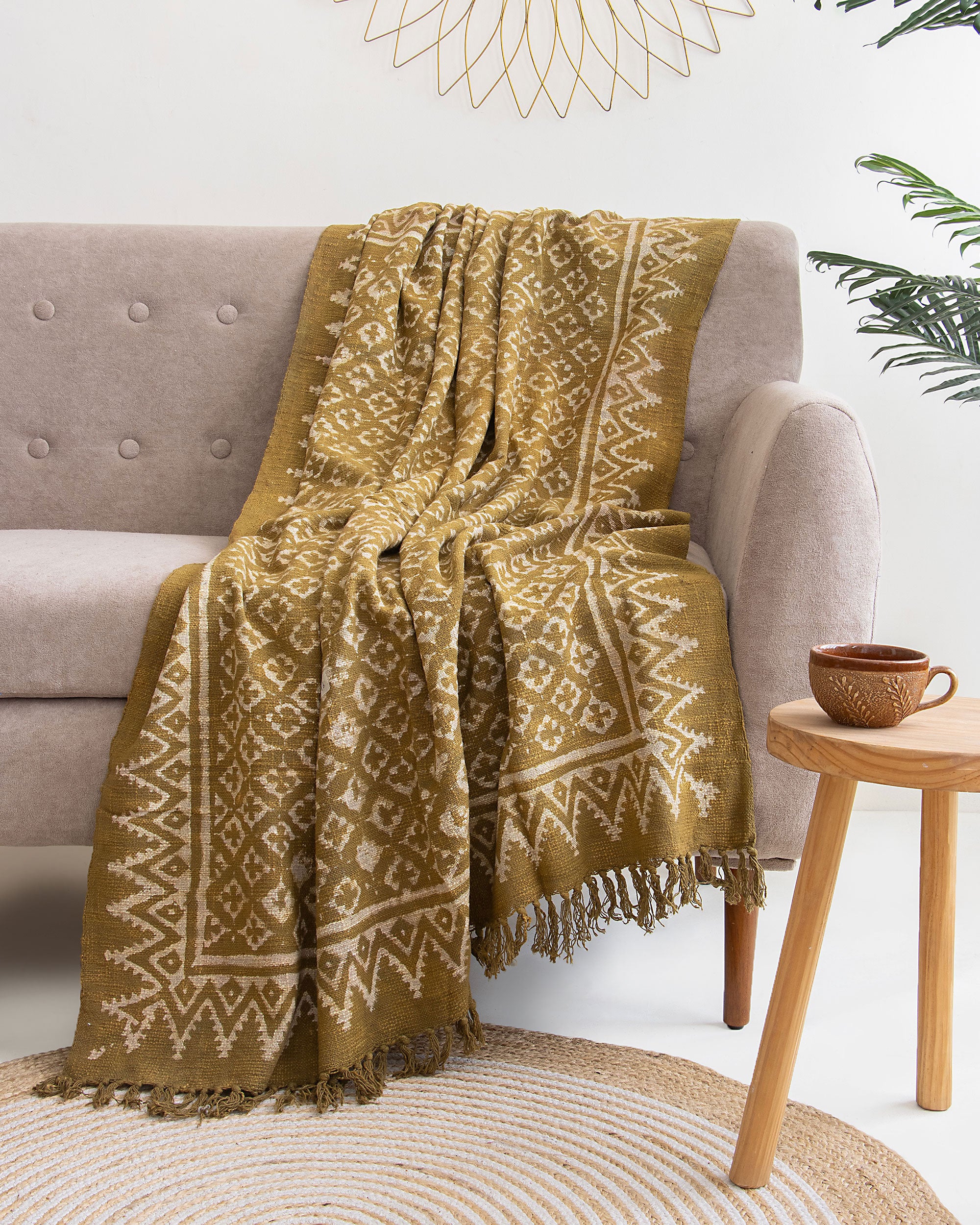 Latest Organic Throw Blankets Brown Home Decor Block Design