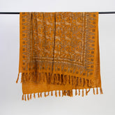 Soft Throw Blanket Mustard Yellow Bird Online