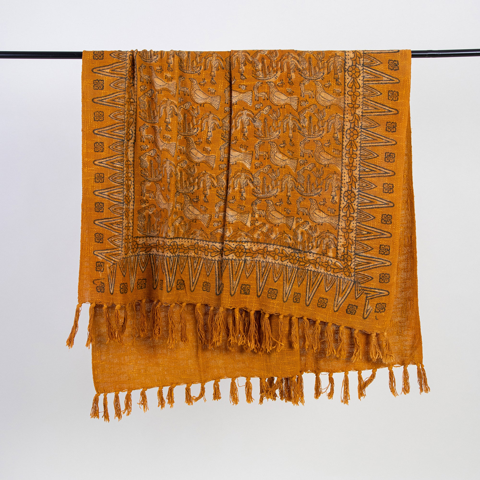 Soft Throw Blanket Mustard Yellow Bird Online