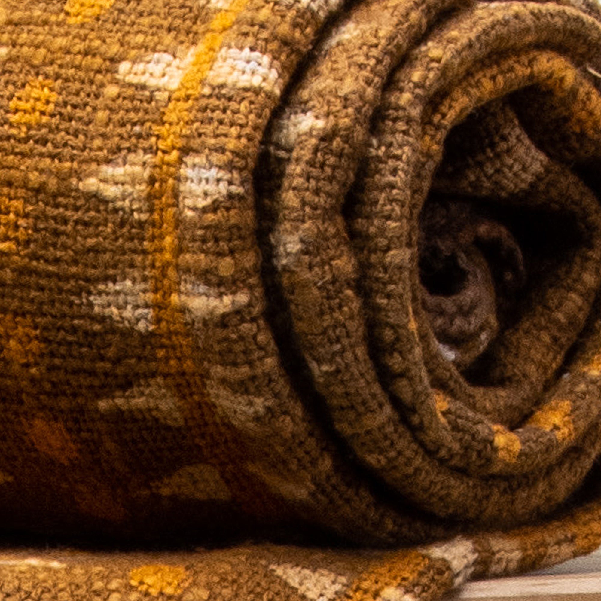 Mustard Yellow Stripes Pattern Lightweight Throw For Sofa Online