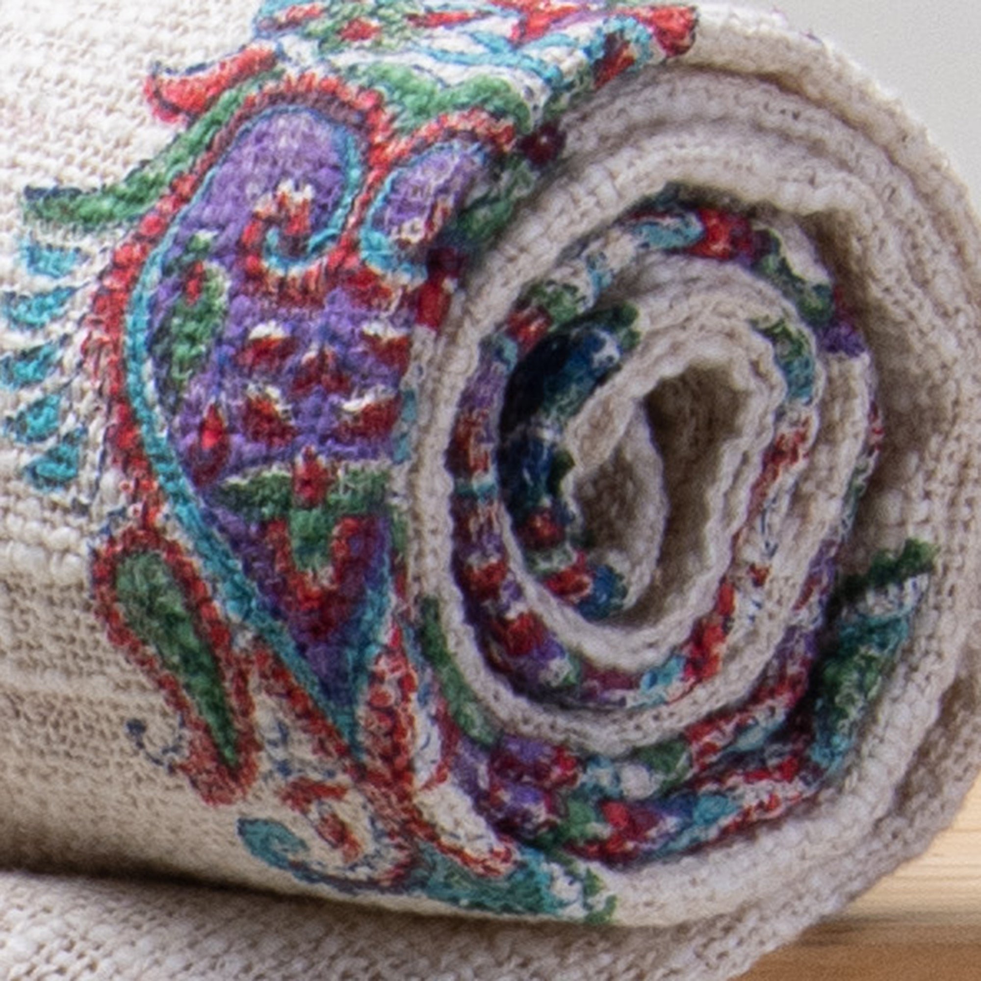 Multicolor Flower Plant Cotton Throw Blanket Online