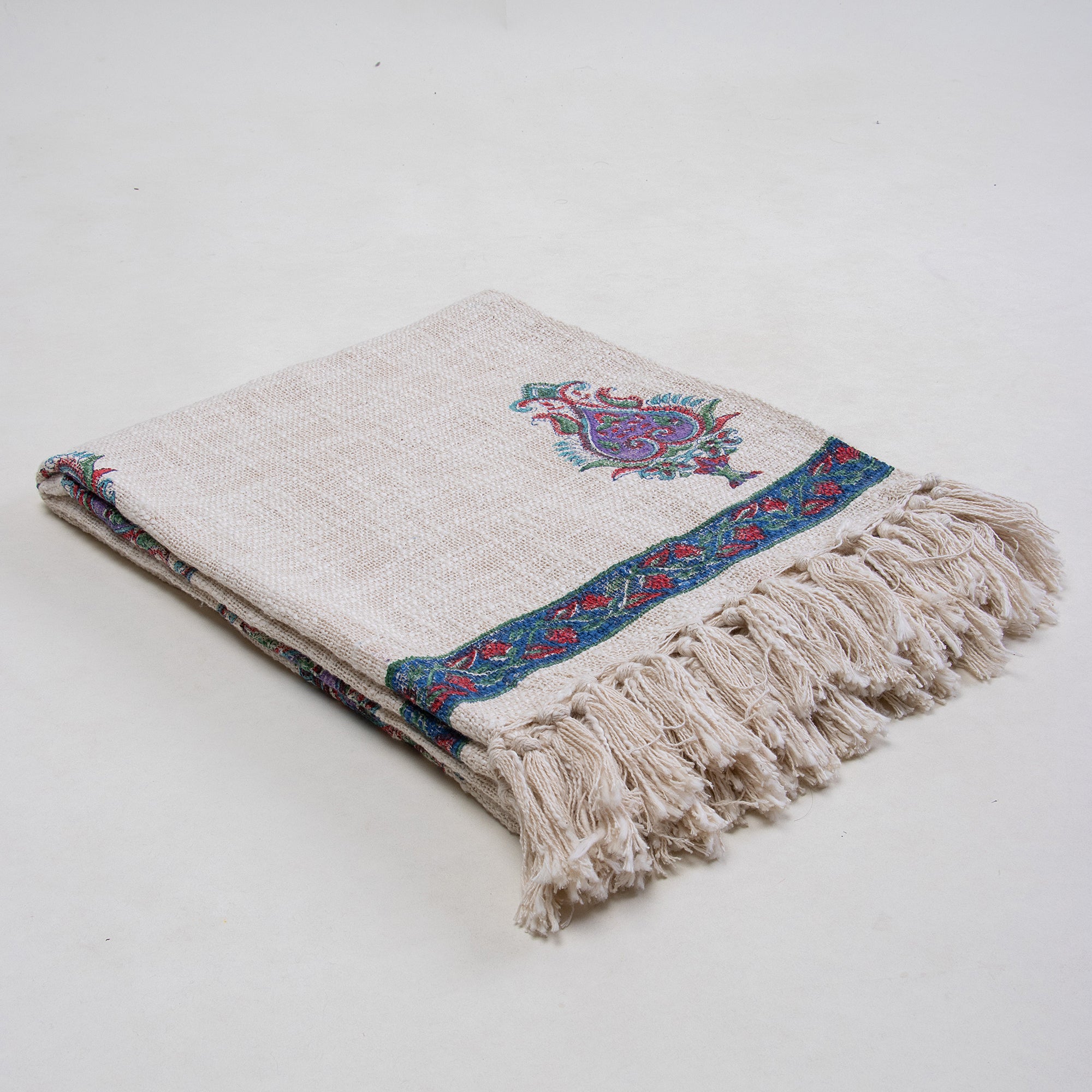 Multicolor Flower Plant Cotton Throw Blanket Online