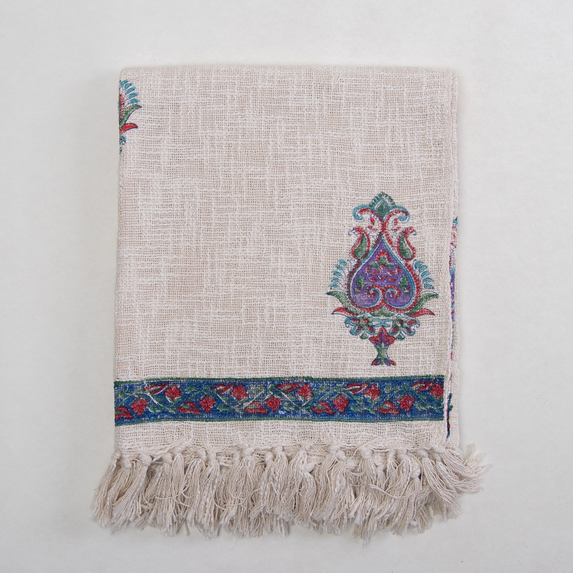 Multicolor Flower Plant Cotton Throw Blanket Online