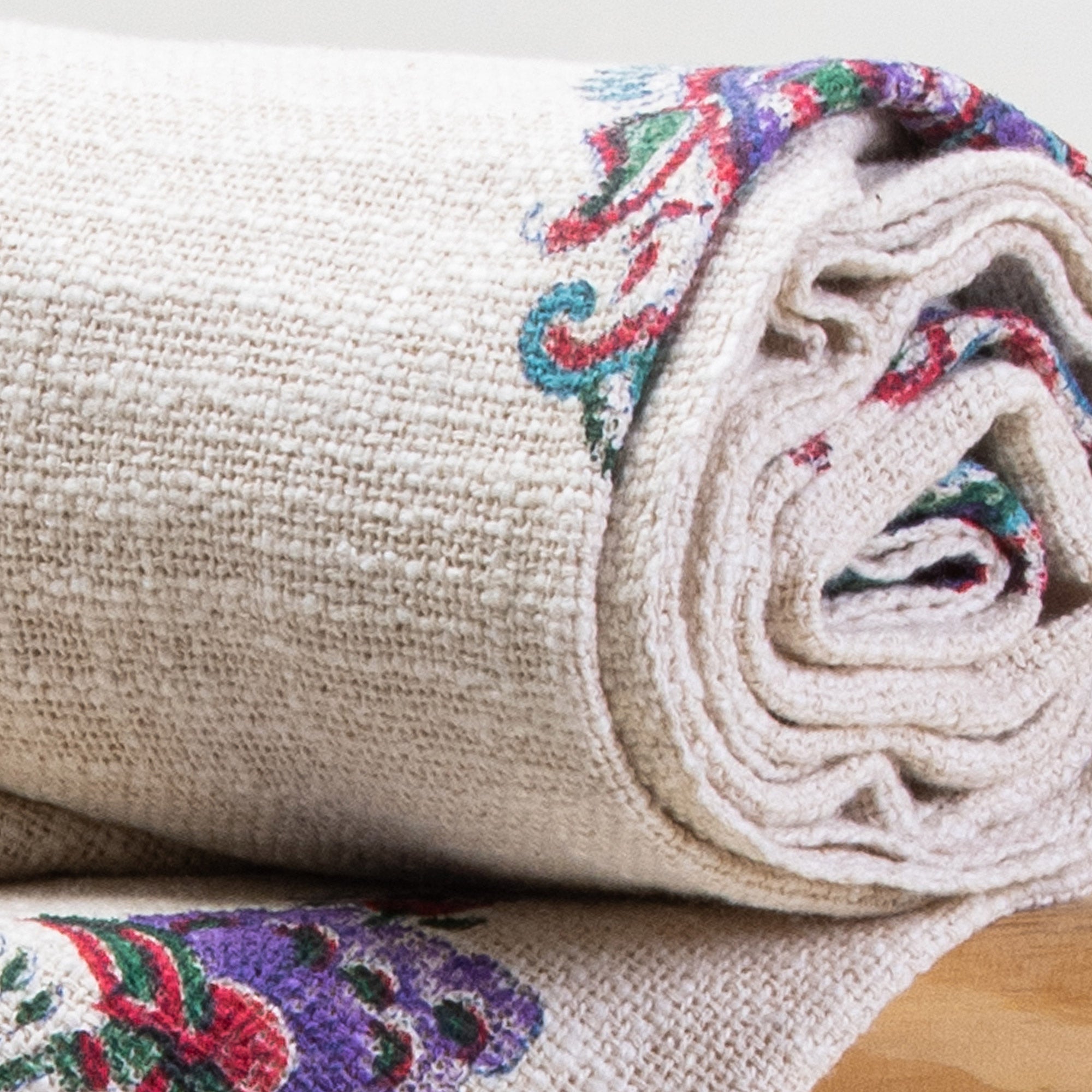 Soft Throw Blanket with Red Purple Flower Plant Print Online